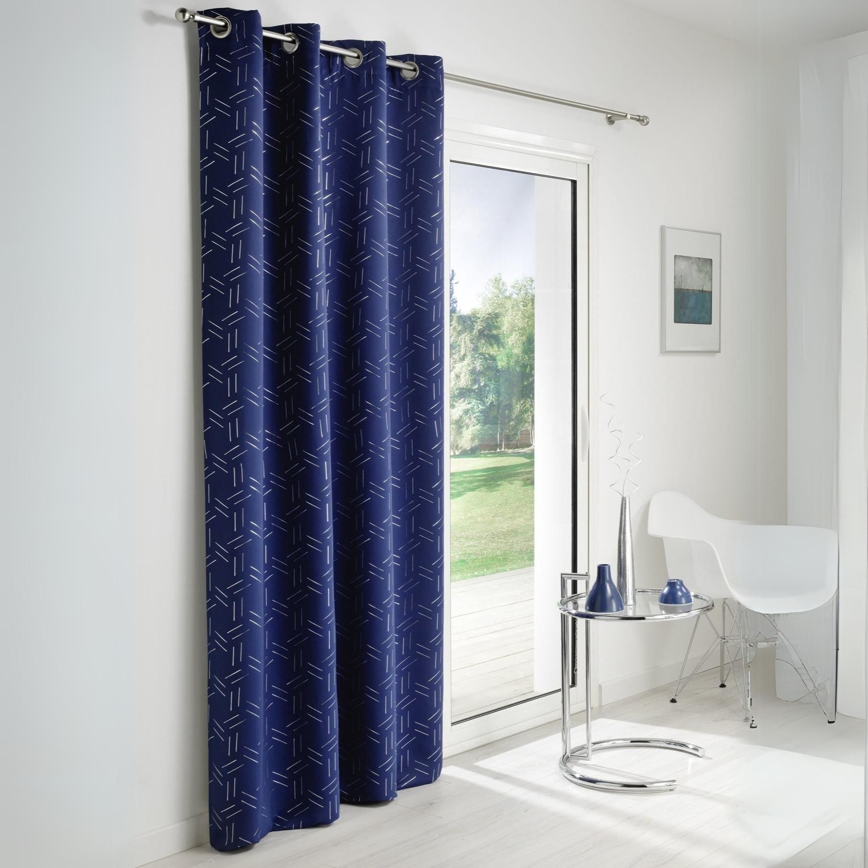 Rideau obscurcissant à motifs argentés — vue 5