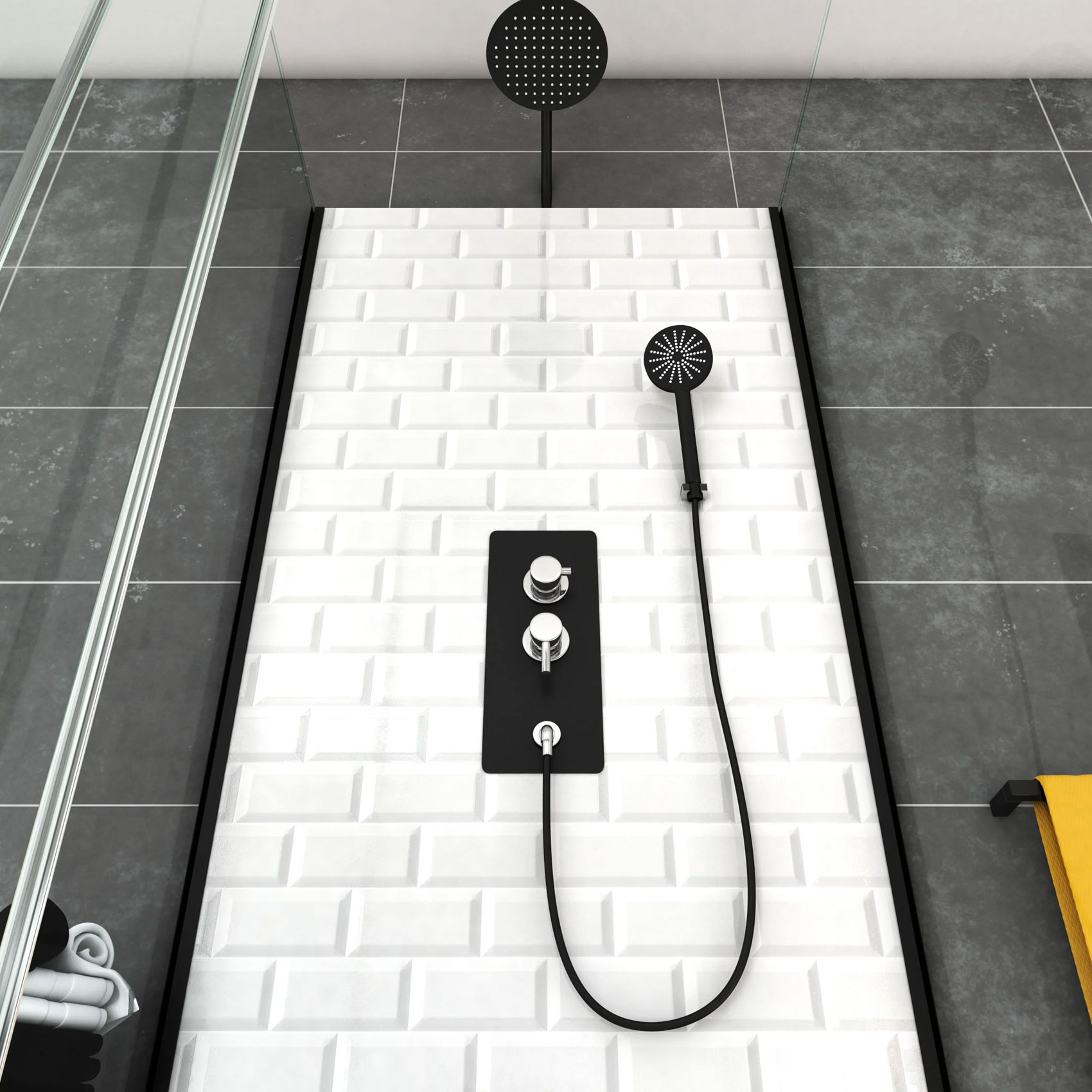 Cabine de douche ambiance métro — vue 4