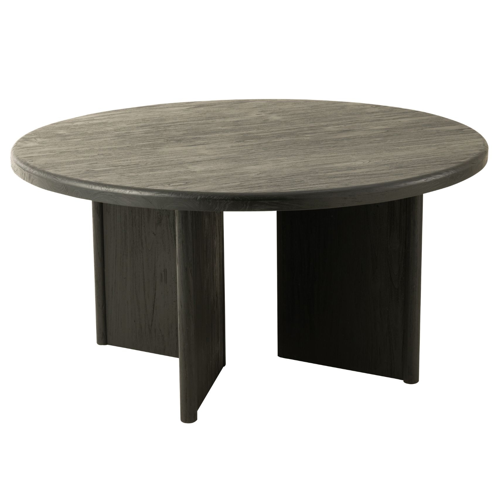 Table à manger ronde en teck — vue 5