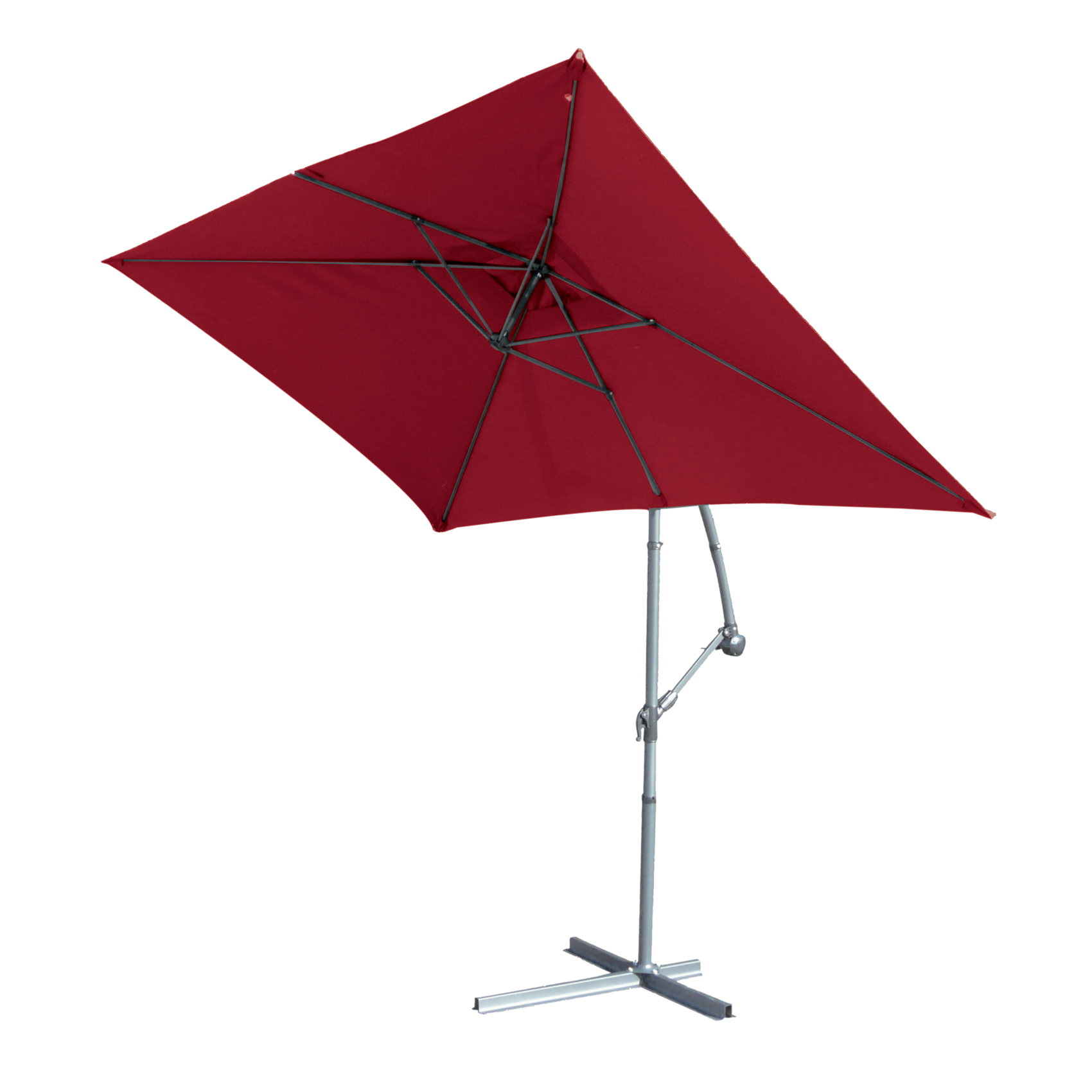 Parasol Structure Métal à Pied Déporté 3 x 2 m — vue 6