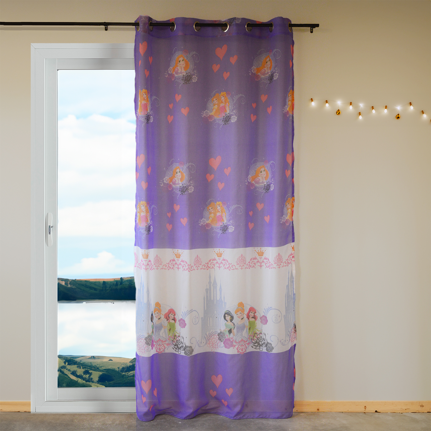 Voilage fantaisie à imprimés princesses