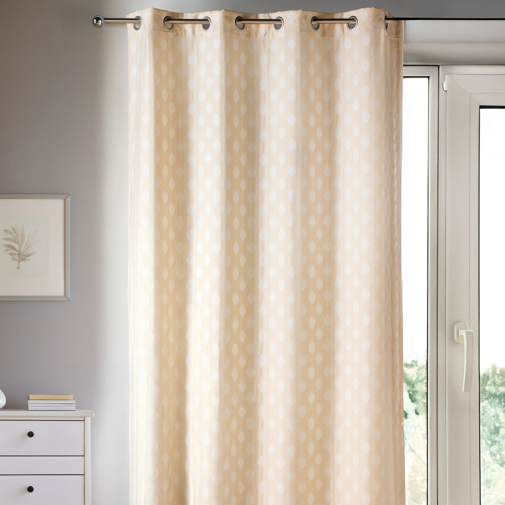 Rideau Dessin en jacquard à motifs arrondis