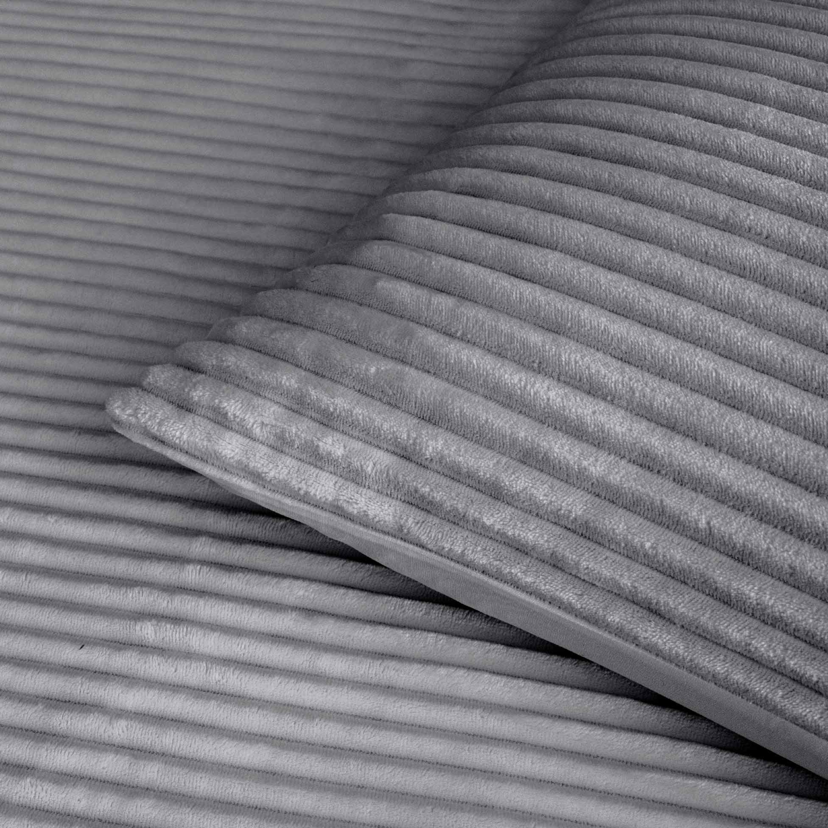 Parure de lit en flanelle relief unie avec fermeture zippée — vue 3