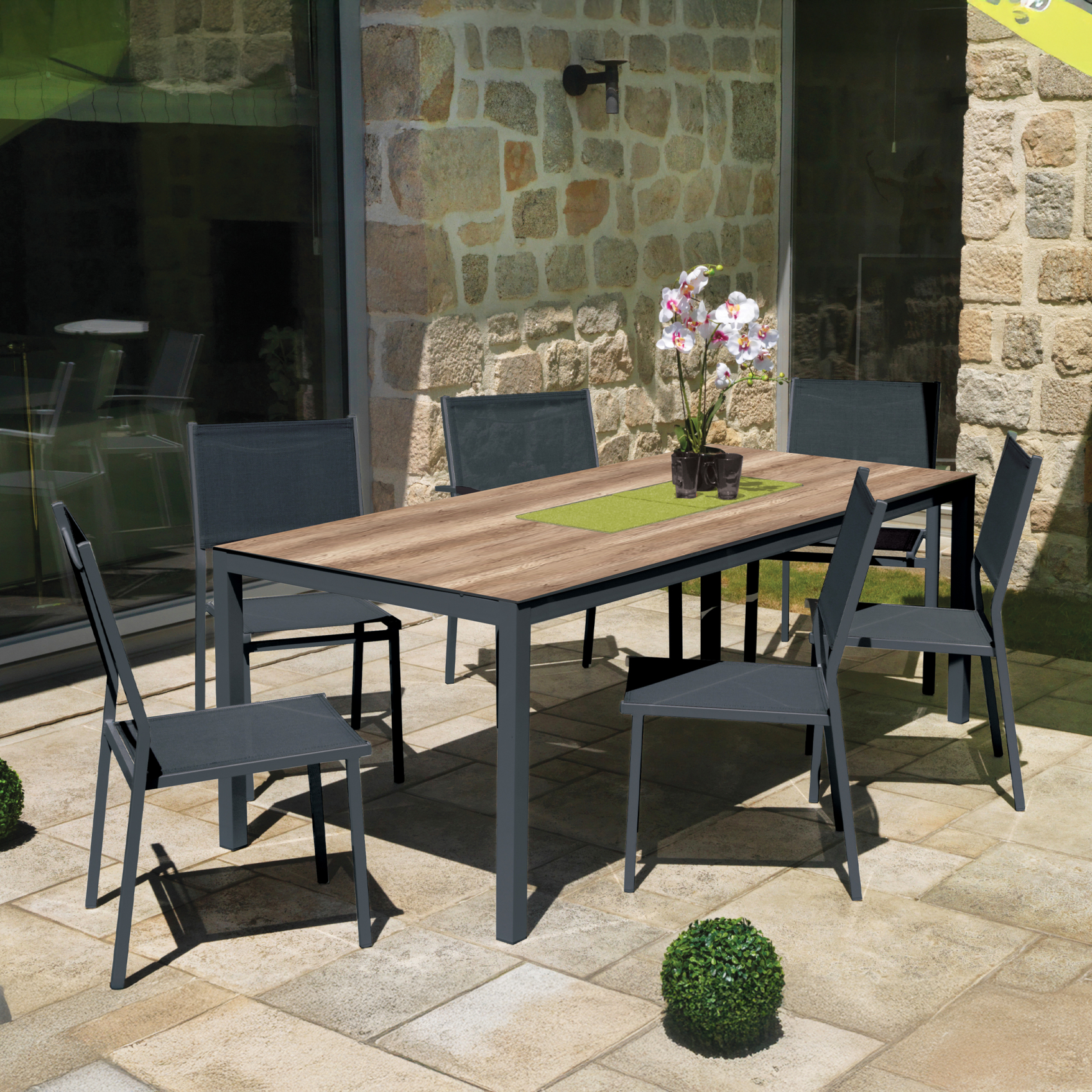 Salon de jardin moderne 6 personnes