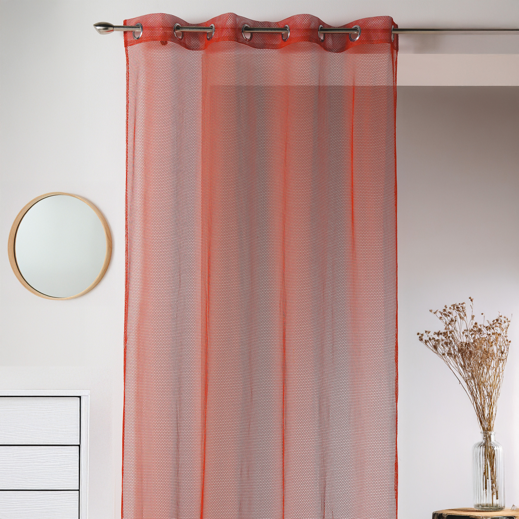 Voilage uni en maille filet — vue 6