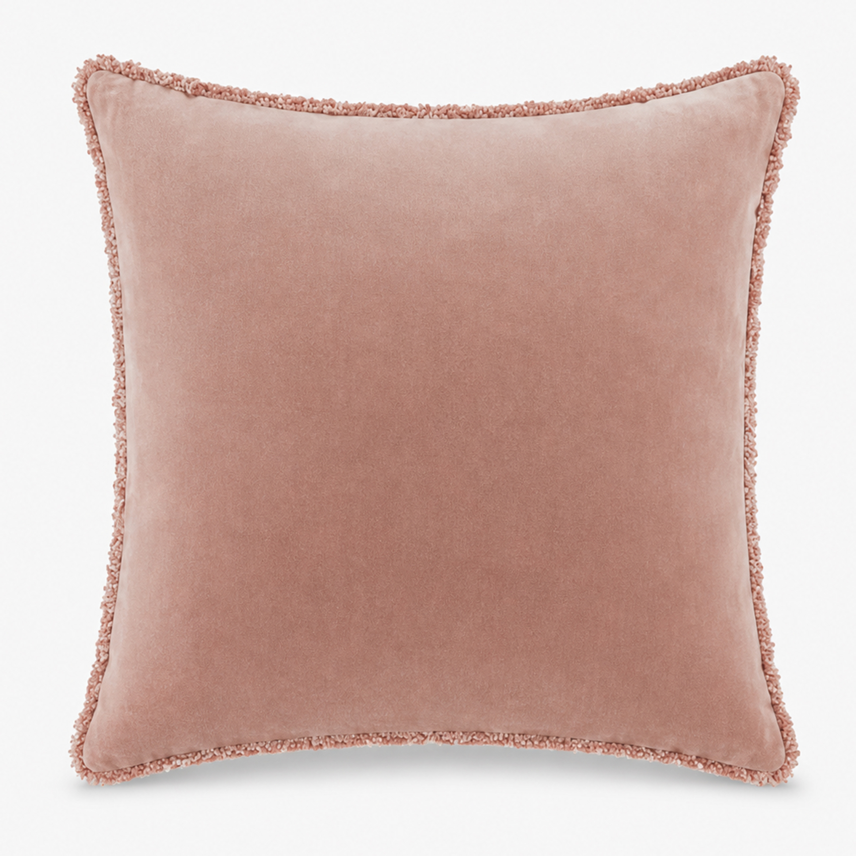 Housse de coussin en velours et contour chenille KOBE HAOMY
