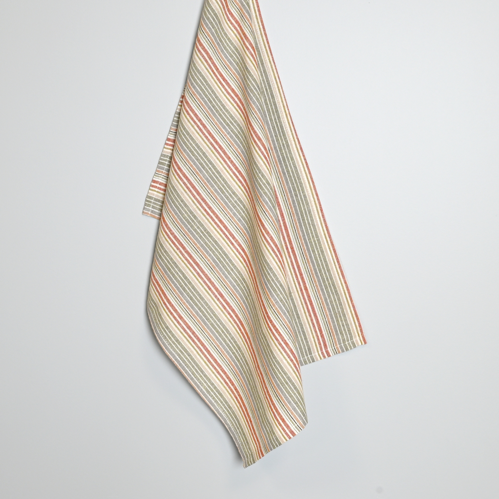 Torchon de cuisine en coton à rayures tissées — vue 6