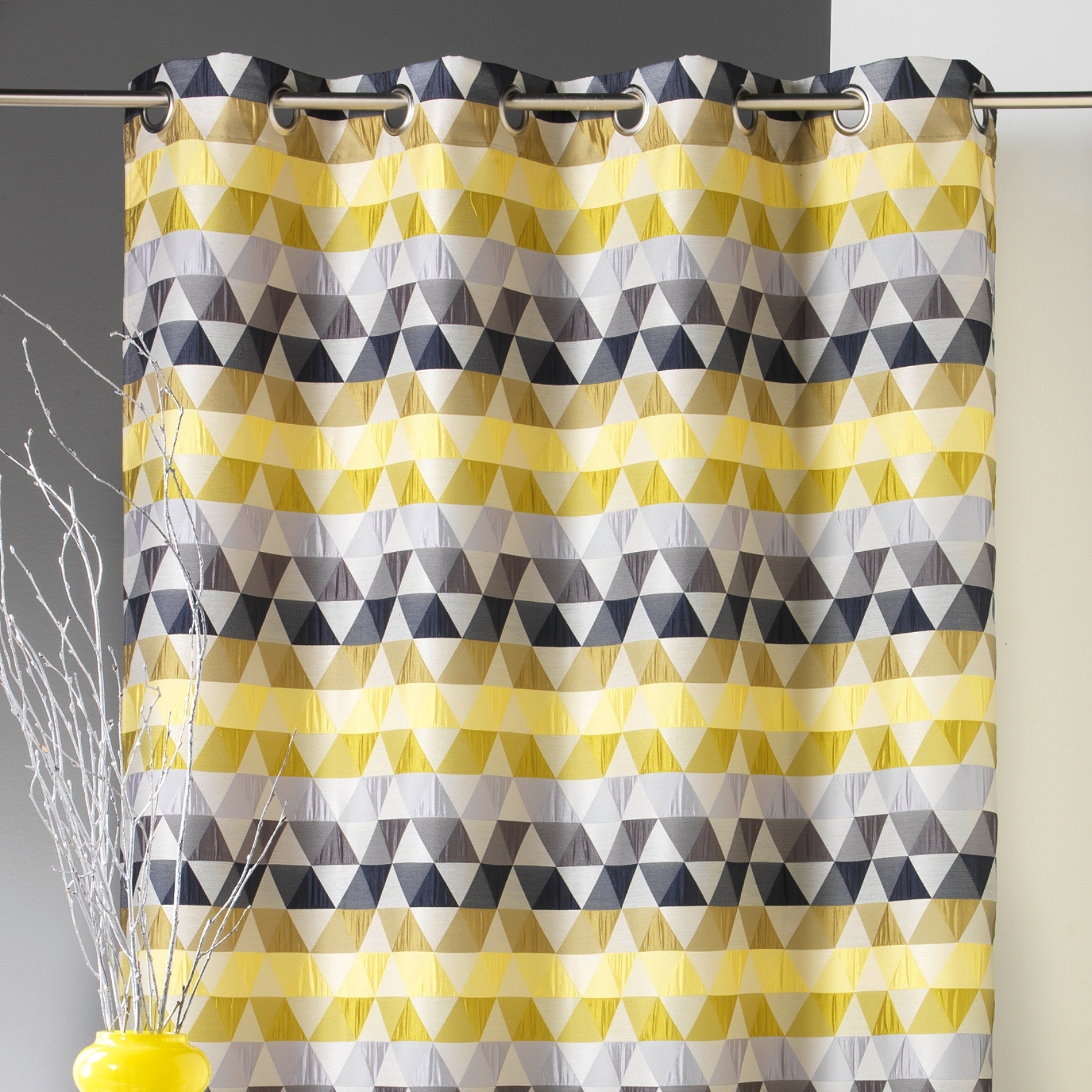 Rideau d'ameublement motifs triangles — vue 3