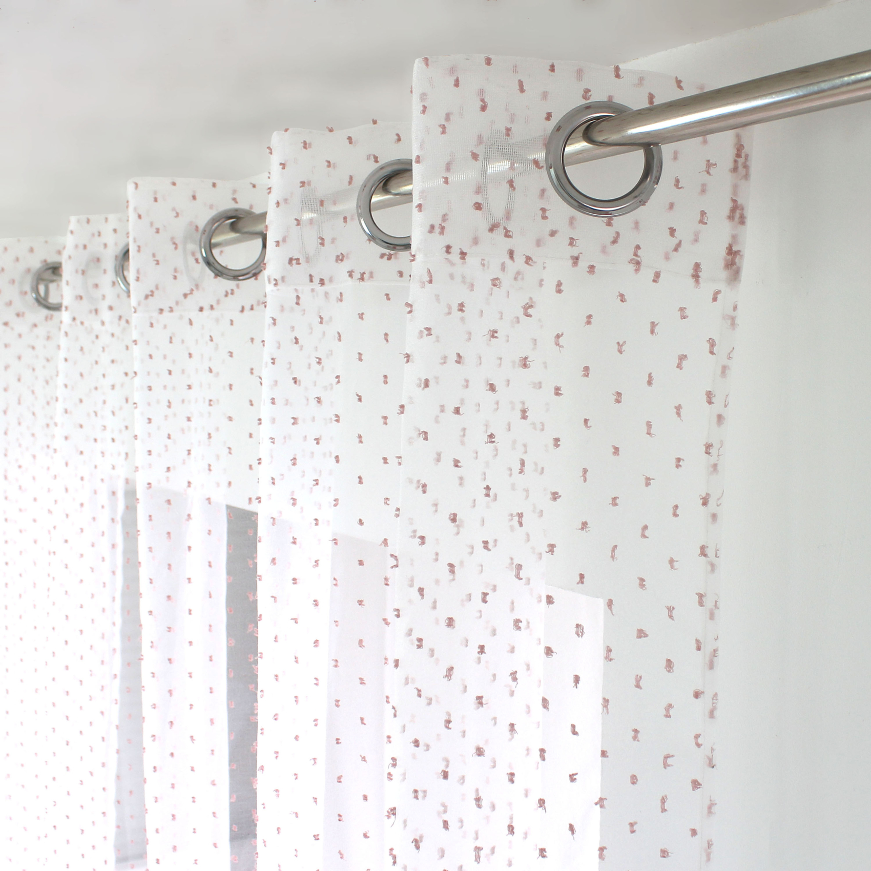 Voilage plumetis en organza avec œillets — vue 6