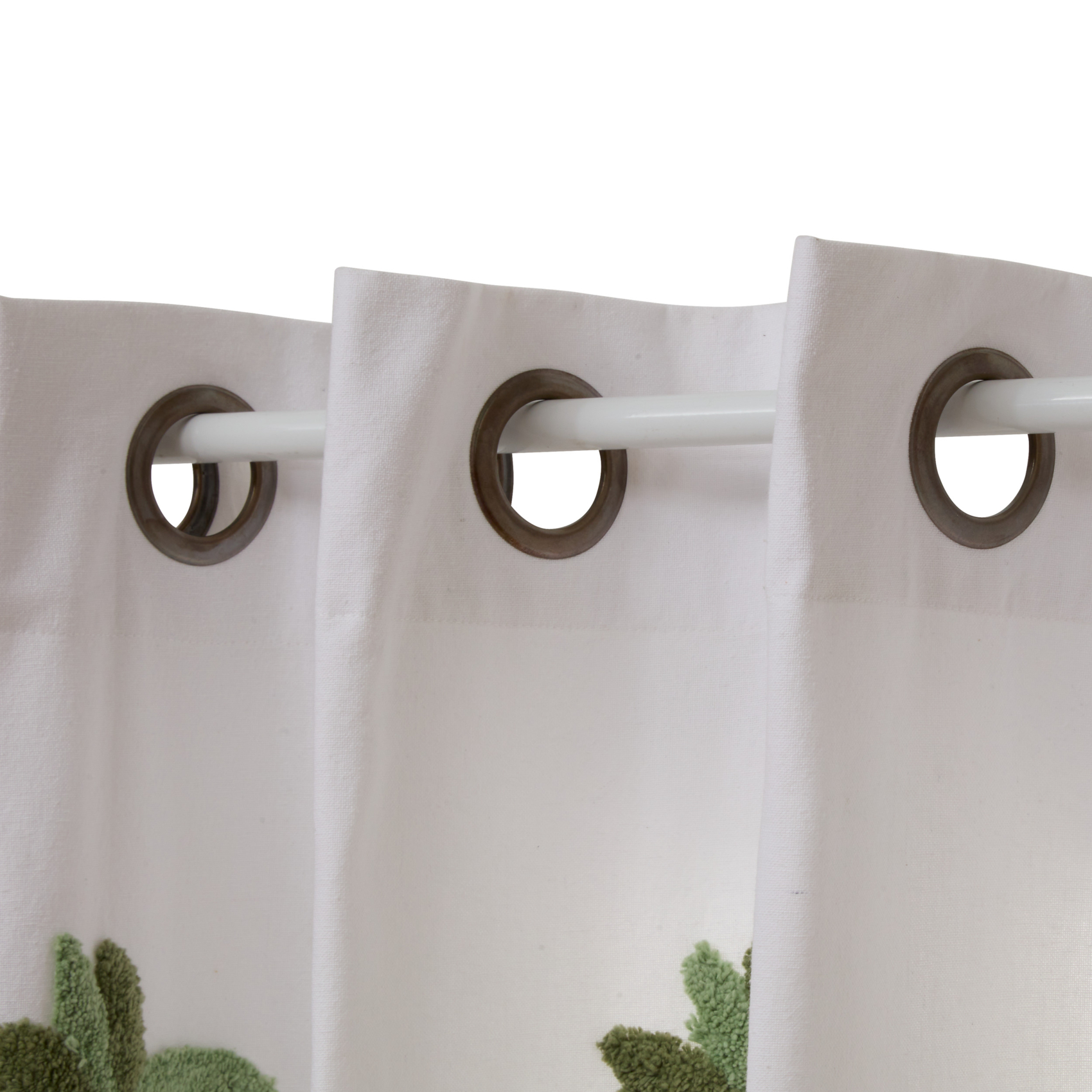 Rideau à oeillets tufté palmier — vue 4