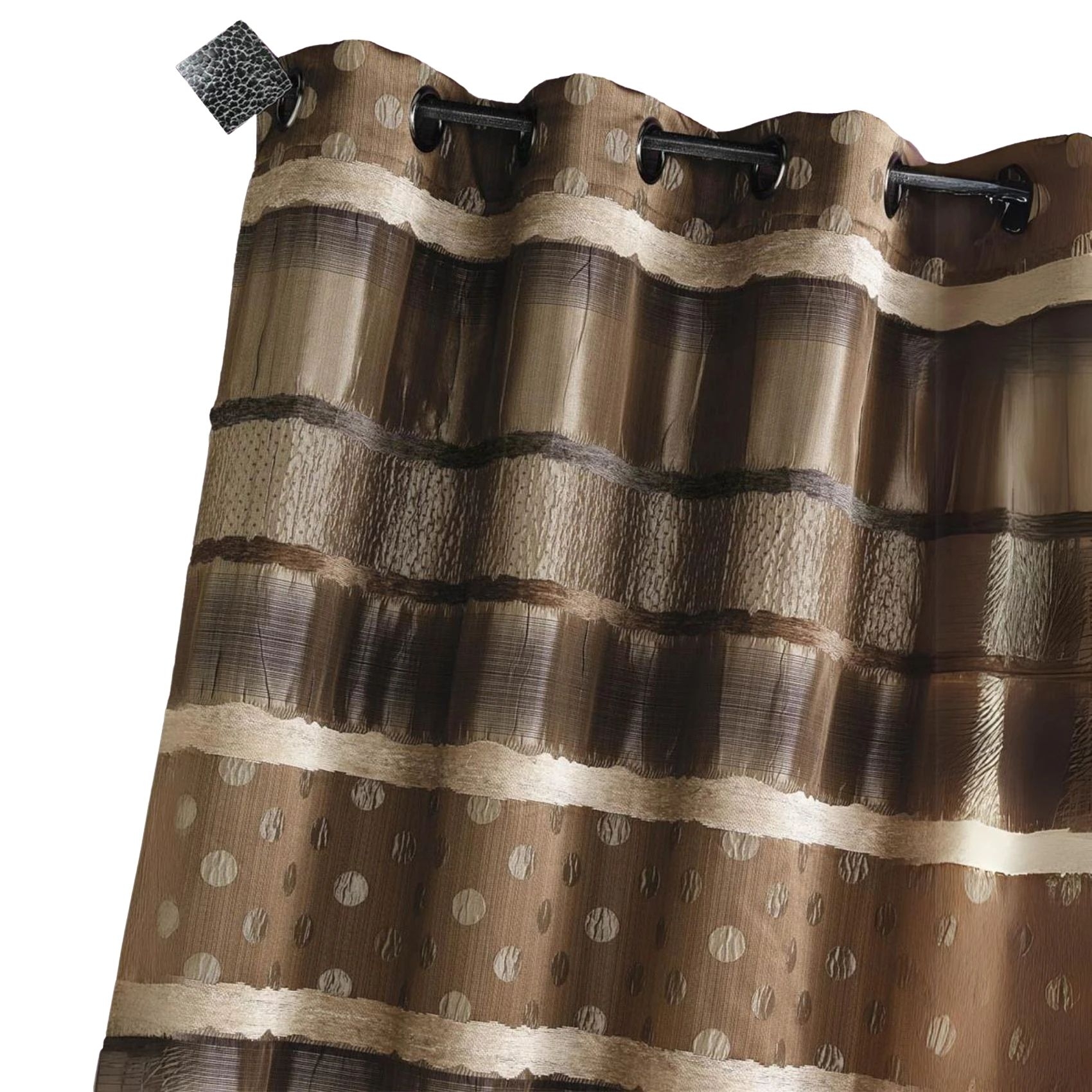 Rideau Jacquard Pois et Rayures — vue 4
