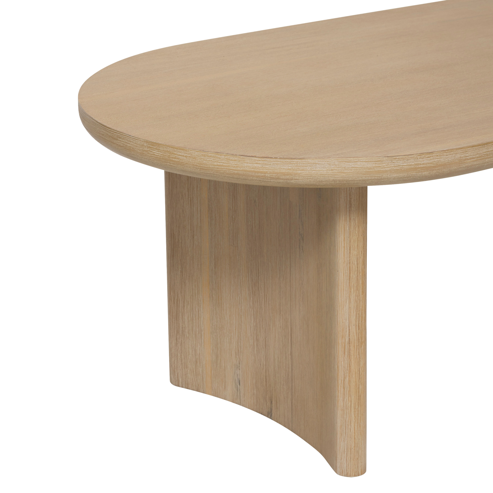 Table basse aspect bois avec plateau ovale — vue 4