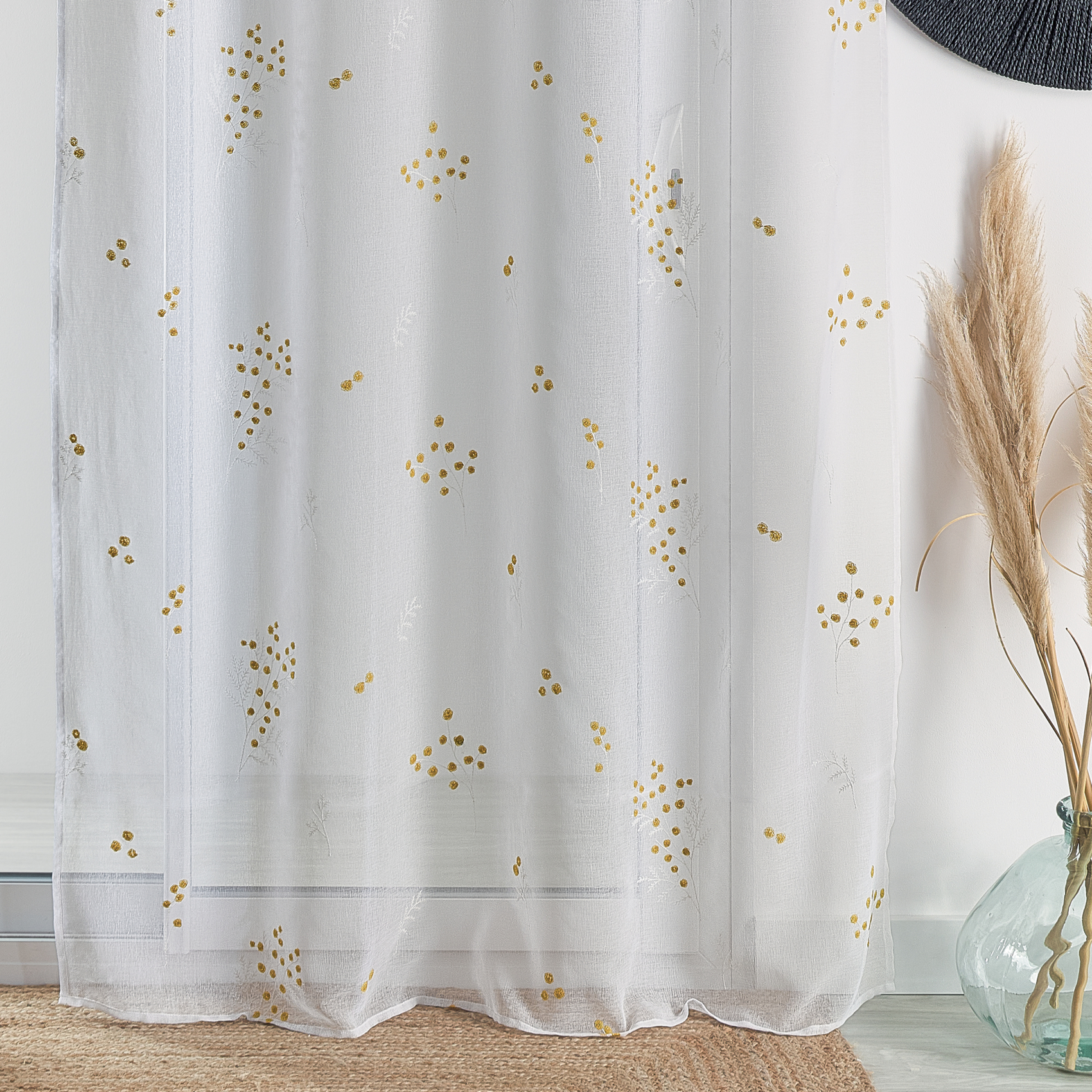 Voilage brodé d'un motif Mimosa — vue 6