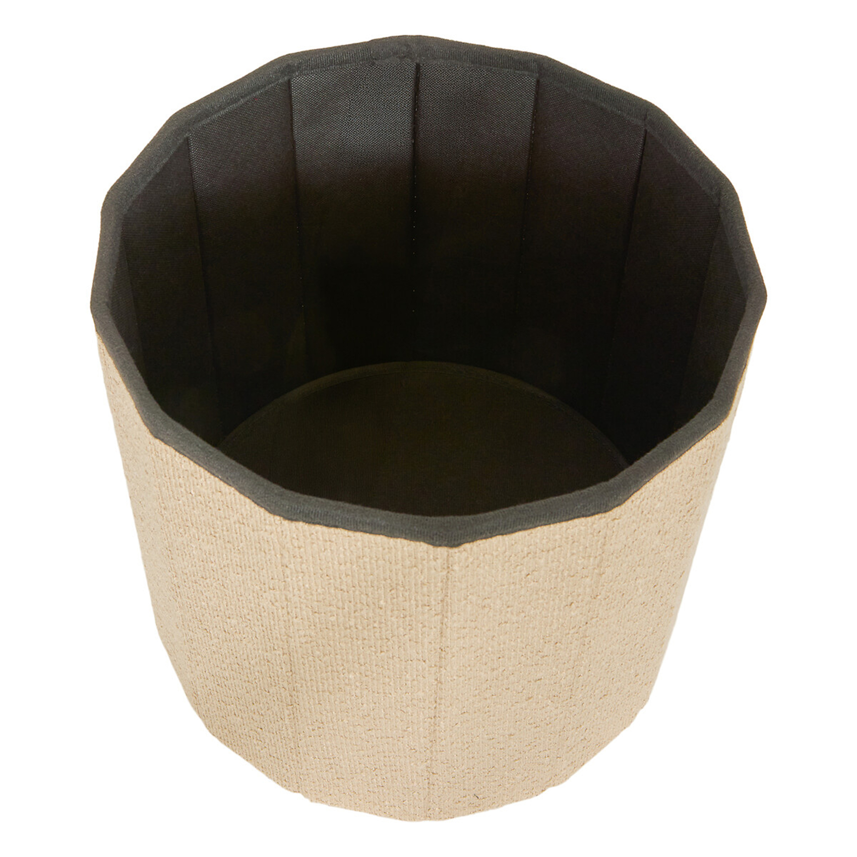 Pouf coffre pliable en bouclette — vue 5