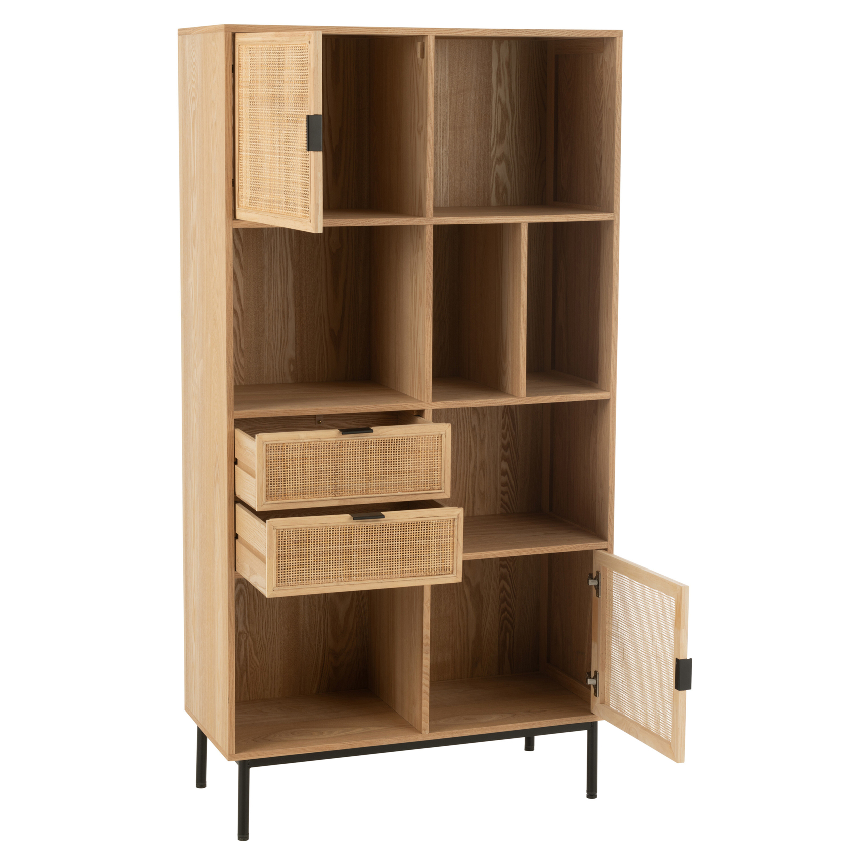 Meuble salon en bois rangements multiples — vue 3