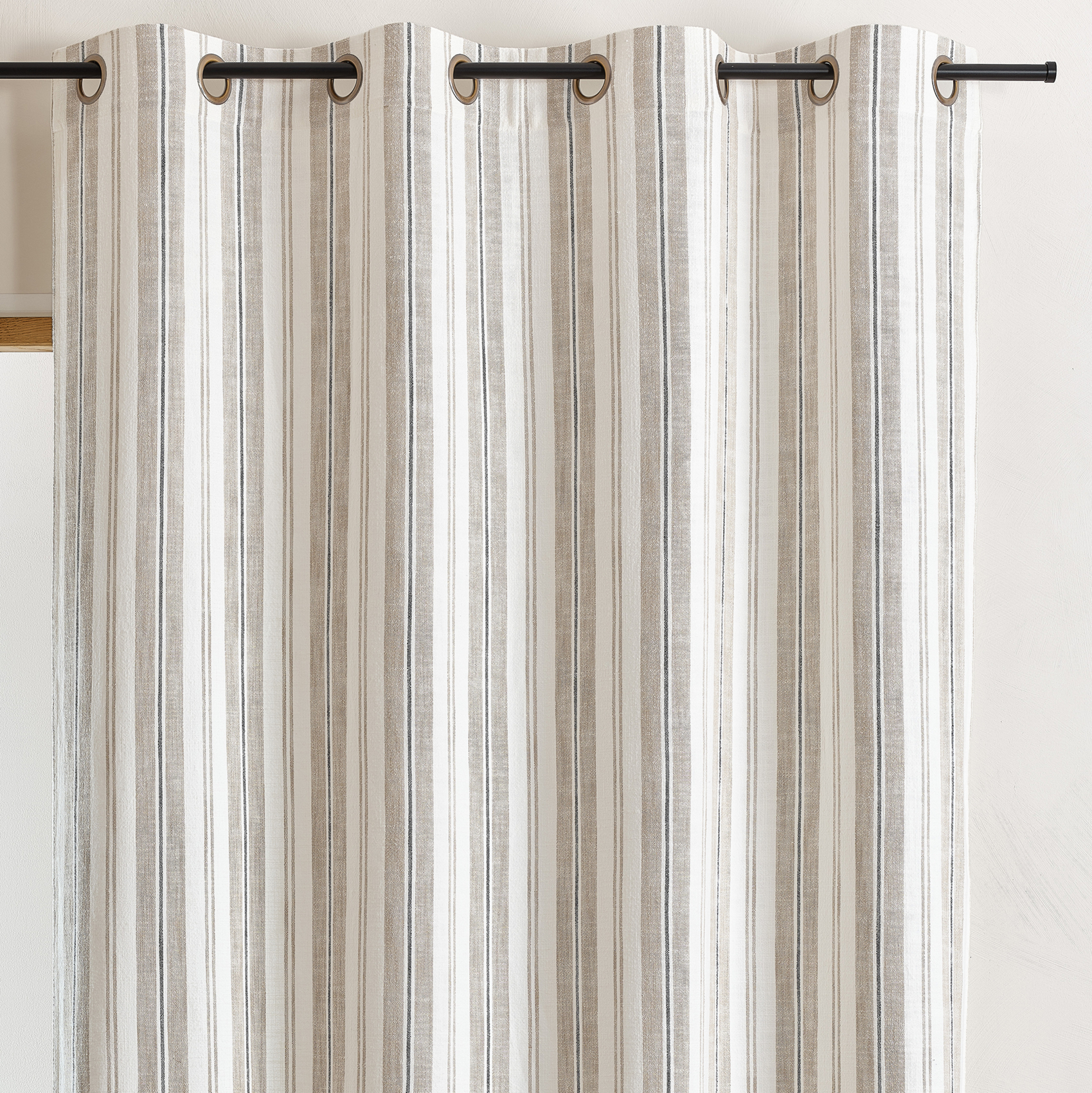 Rideau 100% coton rayures tapissier LOURMARIN — vue 5