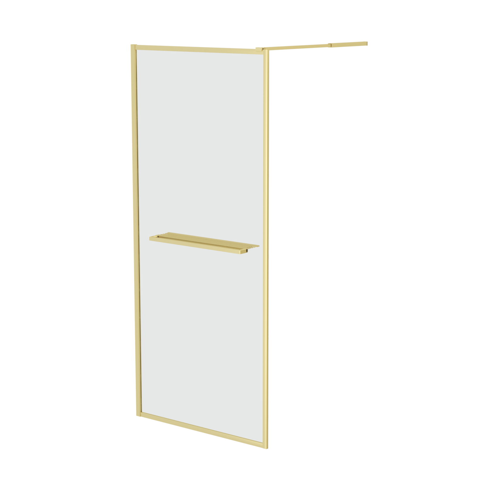 Paroi de douche à l’italienne avec étagère et porte-serviette