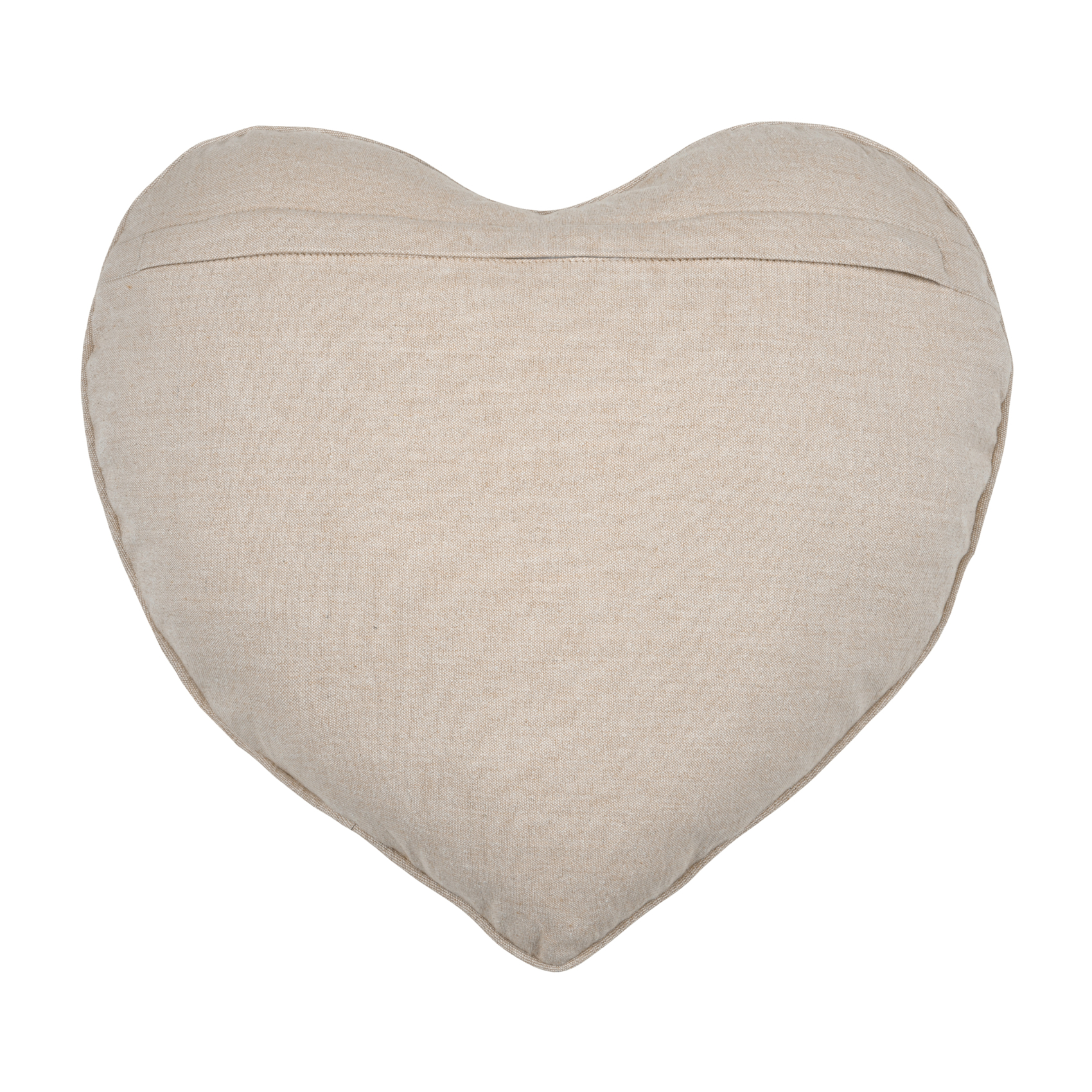 Coussin cœur rayures poly-coton — vue 5