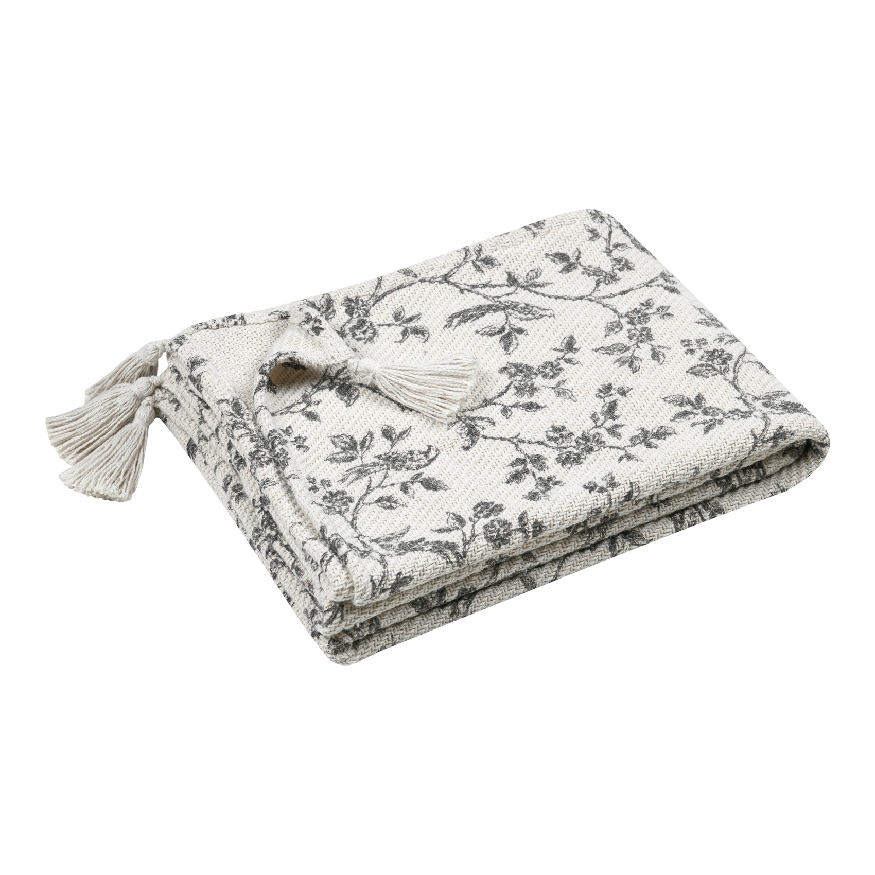 Plaid imprimé floral esprit campagne chic