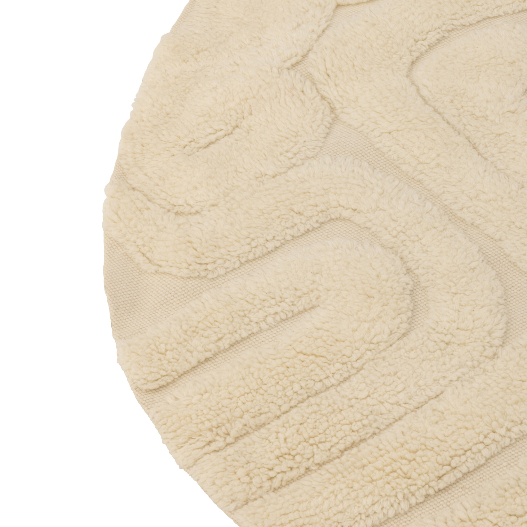 Tapis rond en laine motif abstrait — vue 3