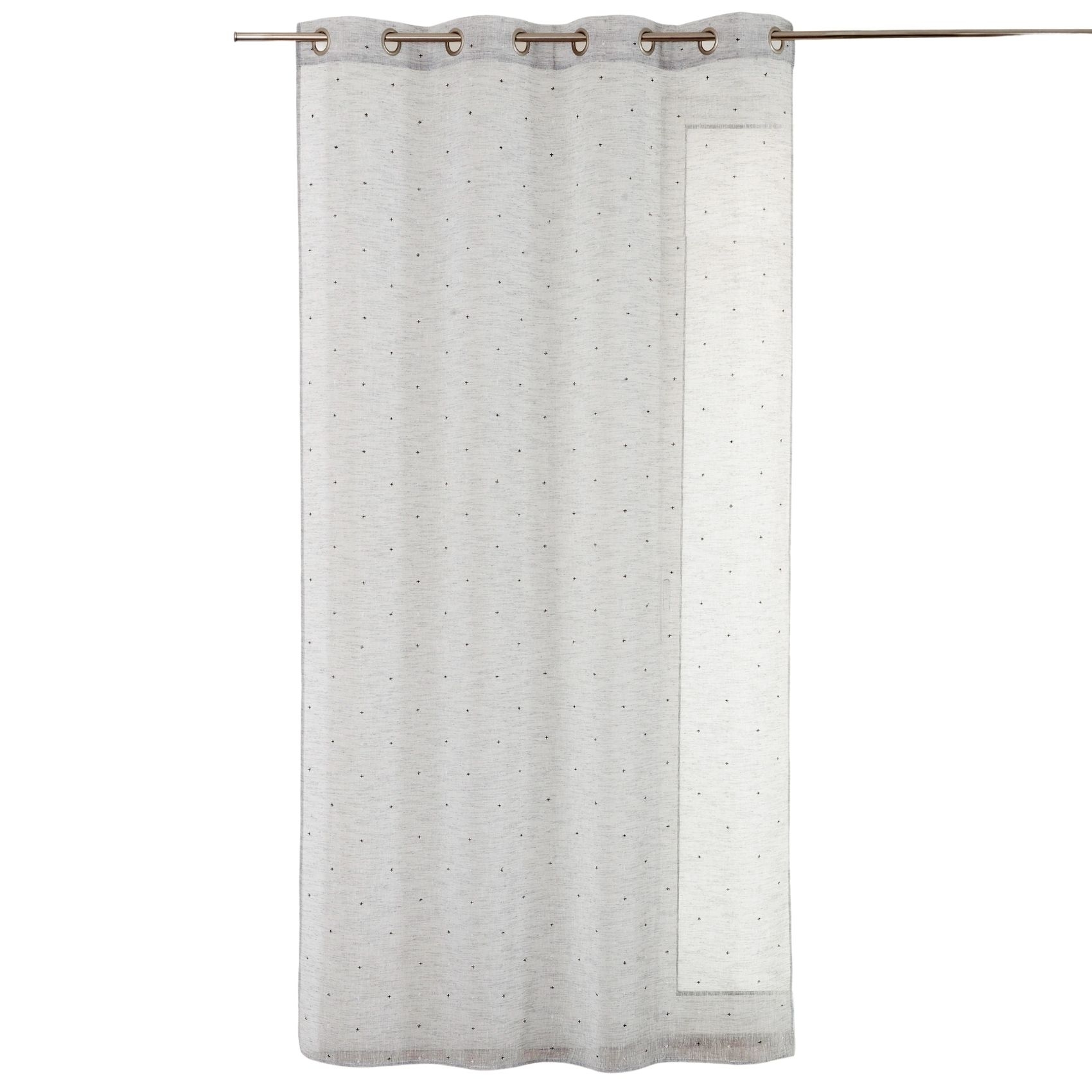 Voilage en Etamine à Motifs Petites Croix — vue 4