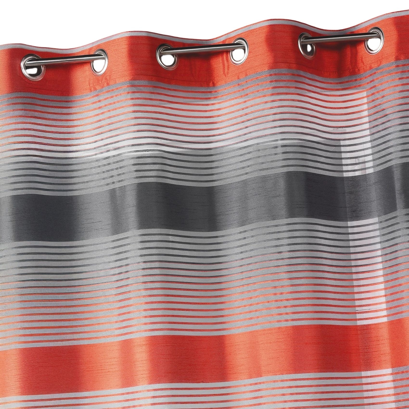 Voilage organza tissé à rayures horizontales — vue 3