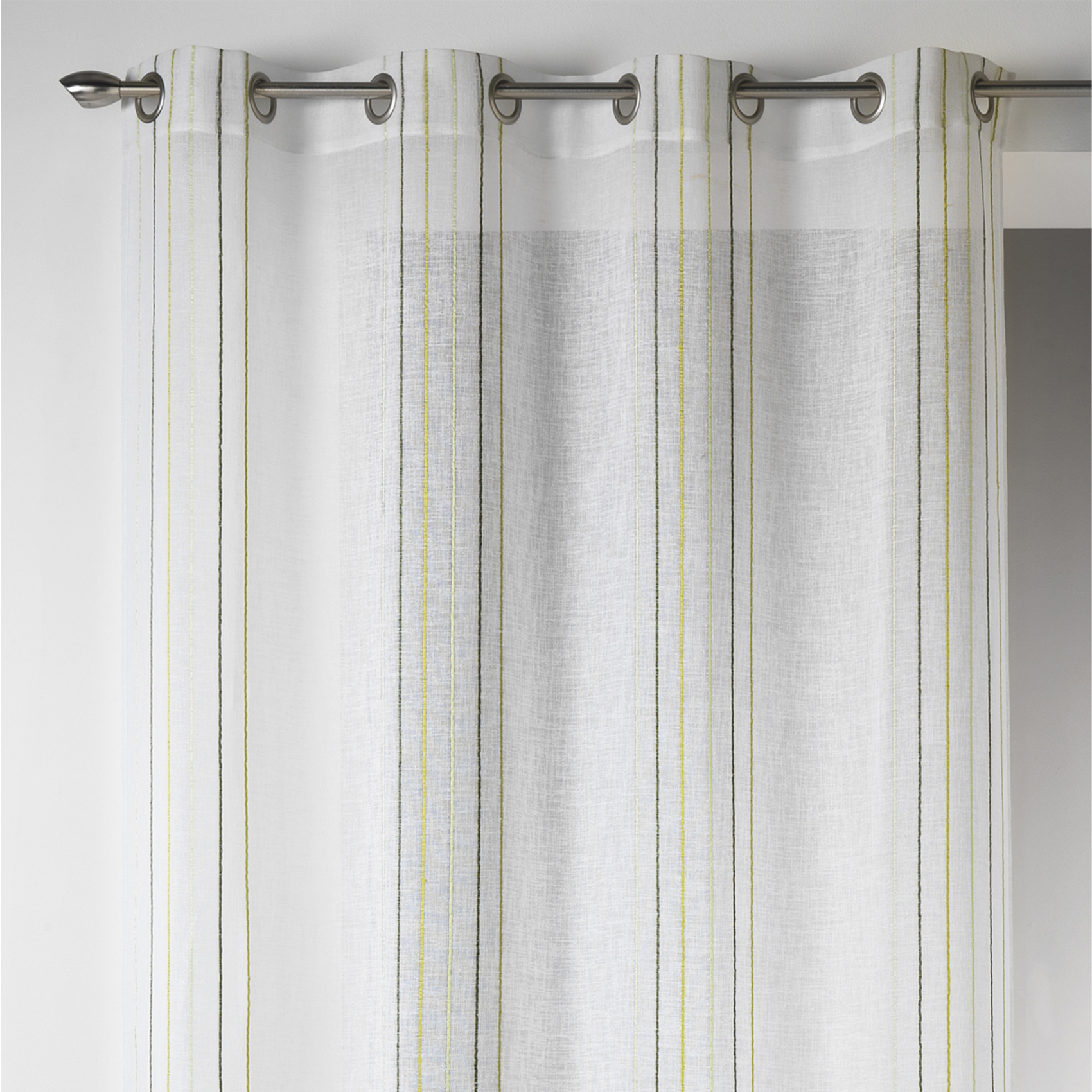Voilage Design en Etamine à Rayures Verticales