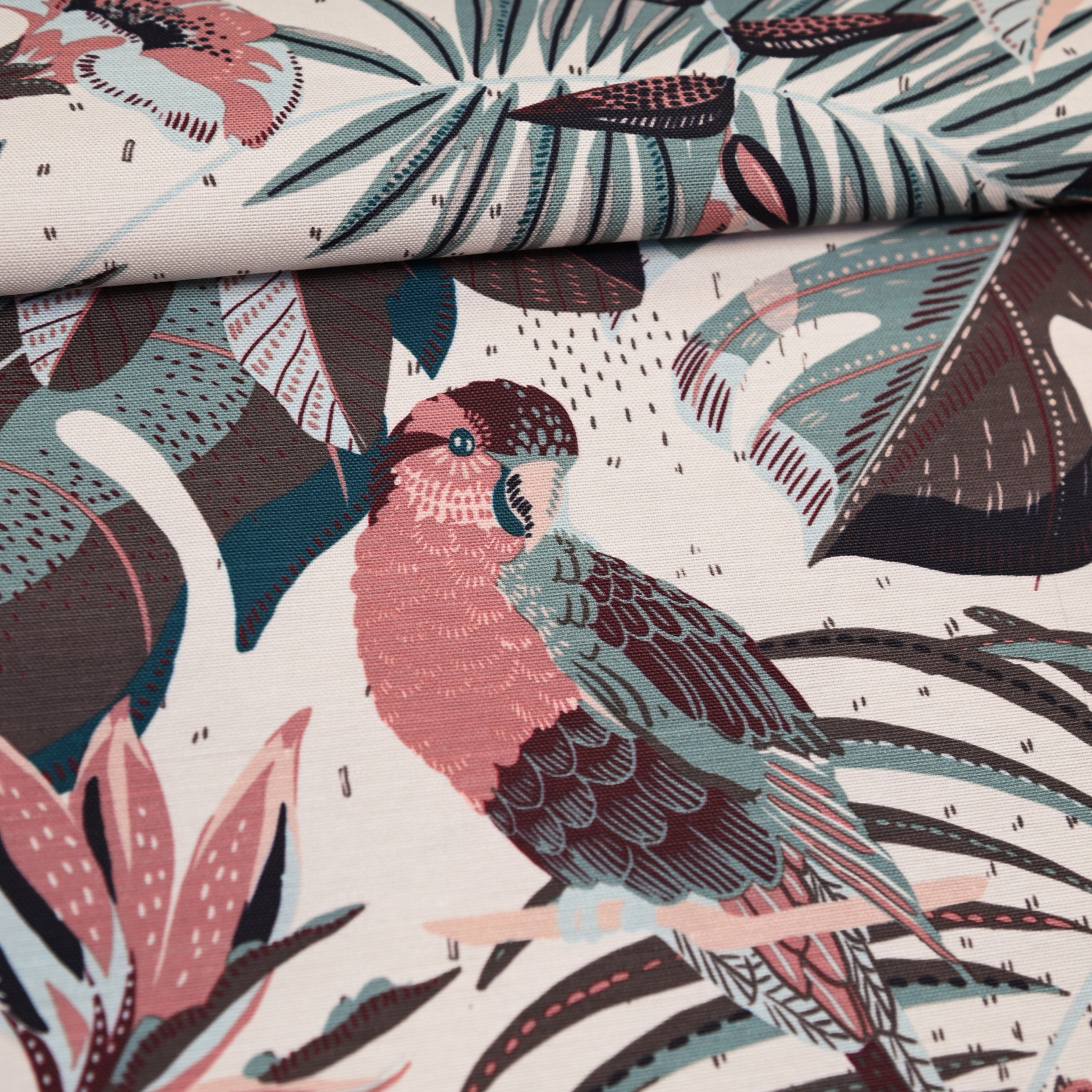 Tissu polycoton imprimé tropical — vue 3