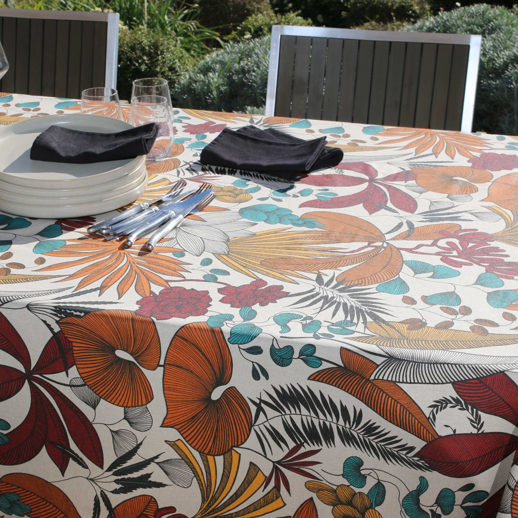 Nappe rectangulaire en coton enduit — vue 4