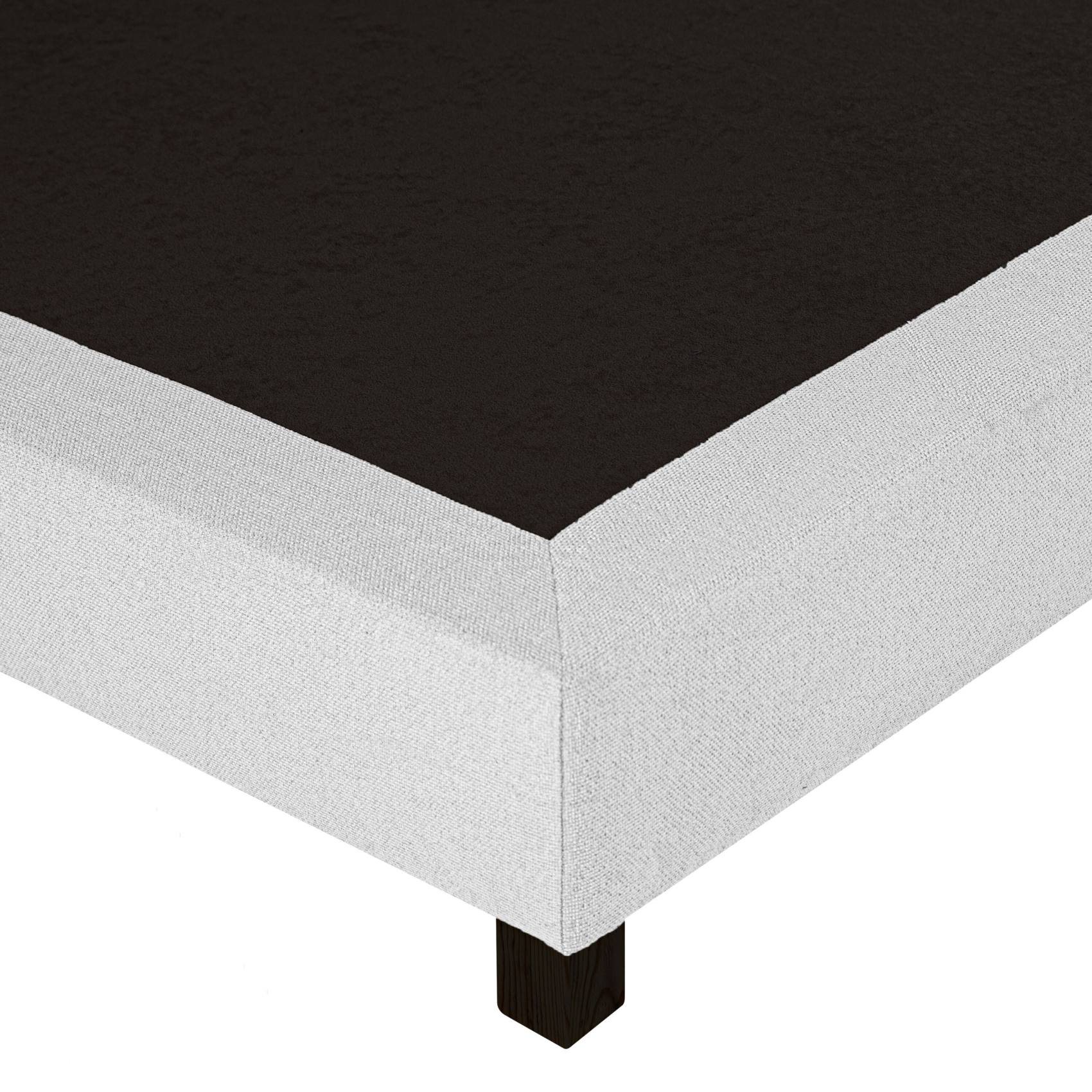 Sommier tapissier bois massif gris avec pieds — vue 3