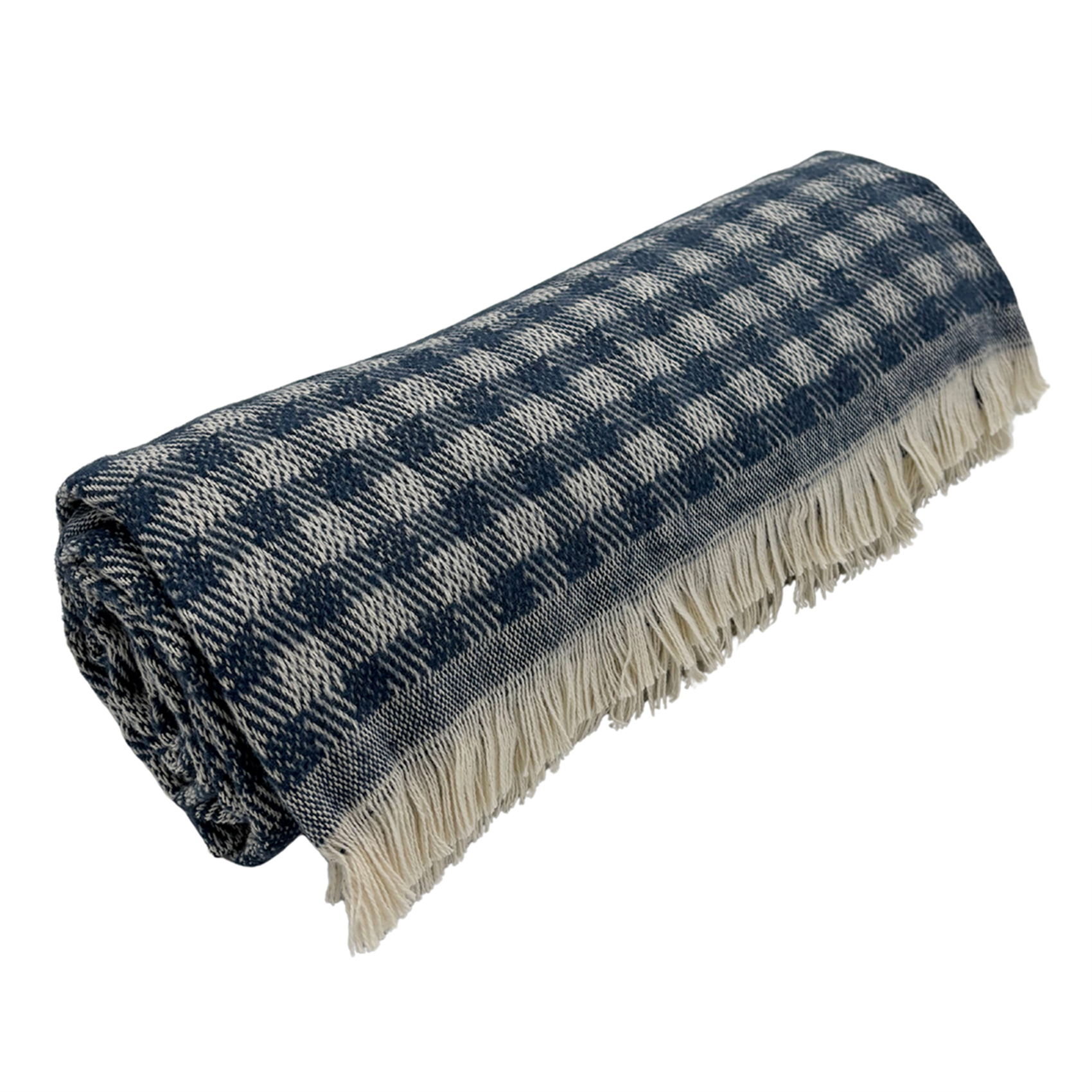 Plaid jacquard vichy en coton