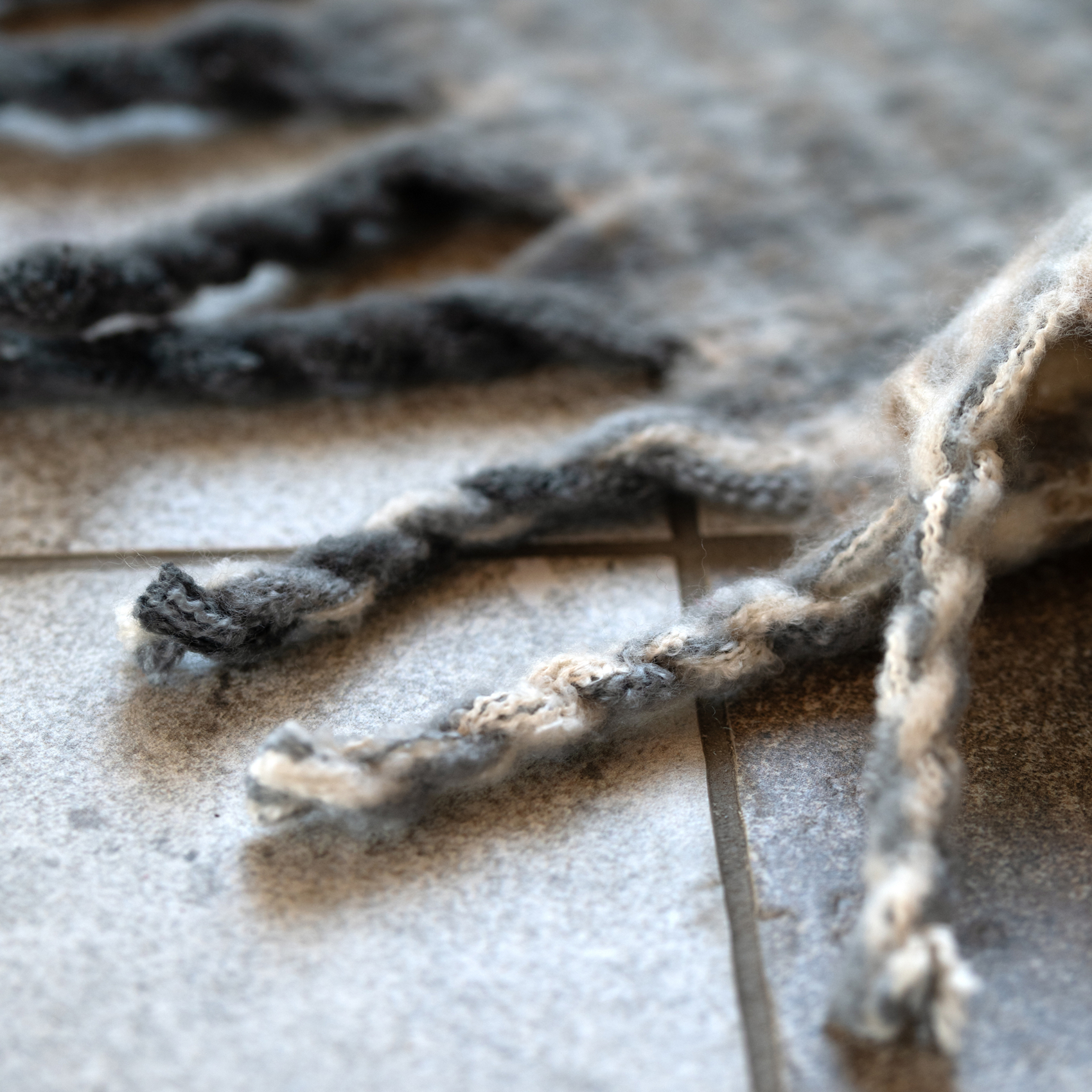 Plaid à carreaux aspect mohair doux — vue 3