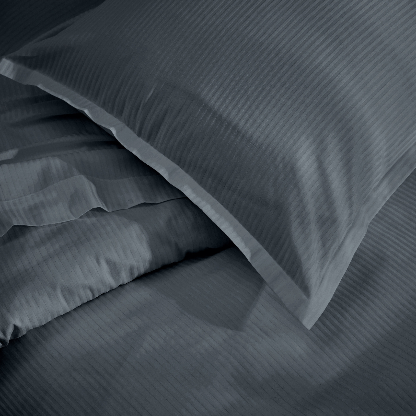 Housse de couette satin de coton rayures ton sur ton — vue 6