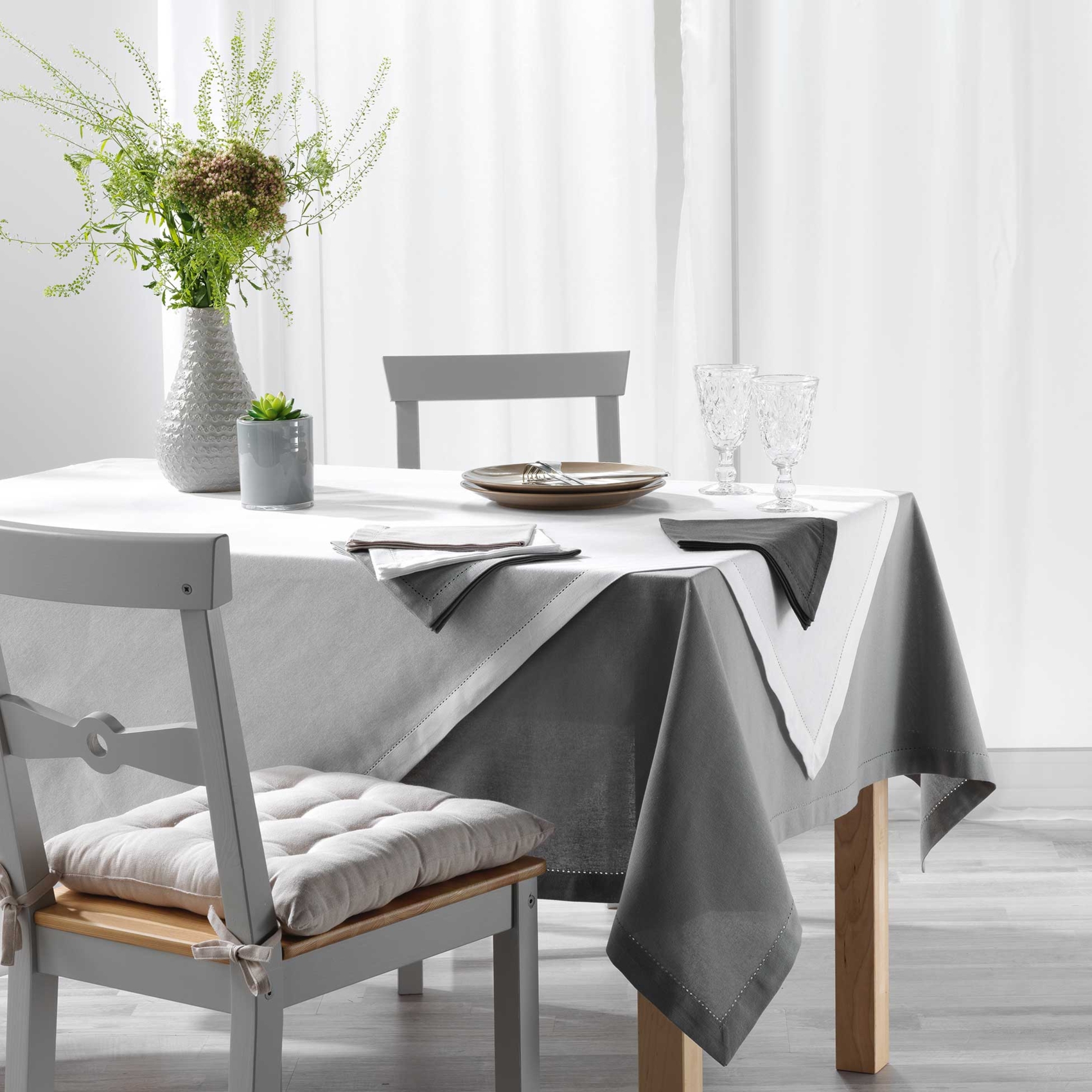 Nappe rectangulaire en coton uni — vue 6