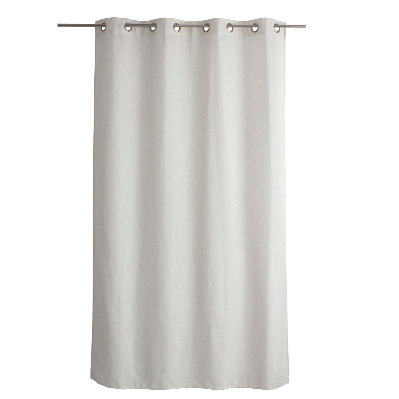 Rideau à oeillets naturel effet lin — vue 3