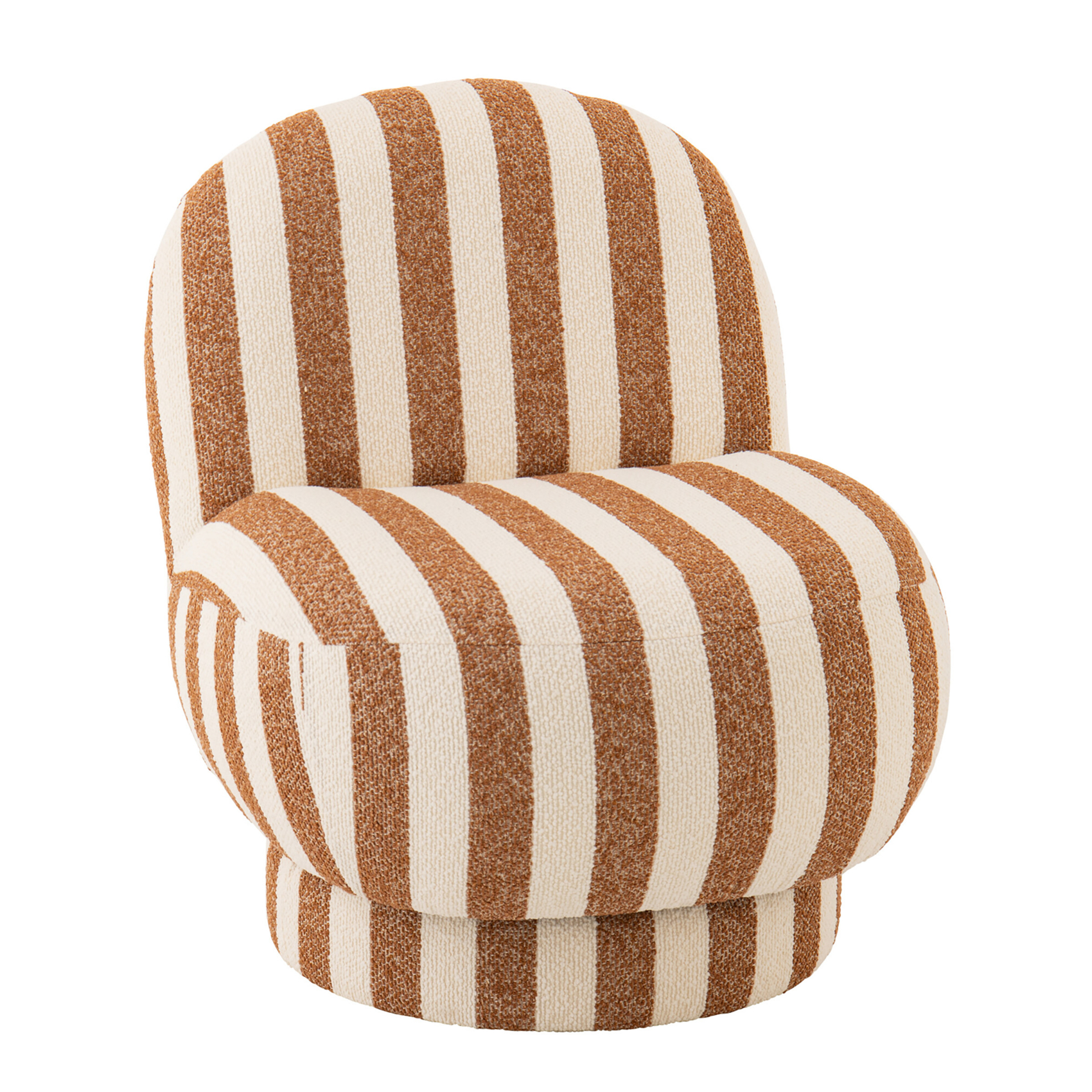 Fauteuil lounge en tissu rayé