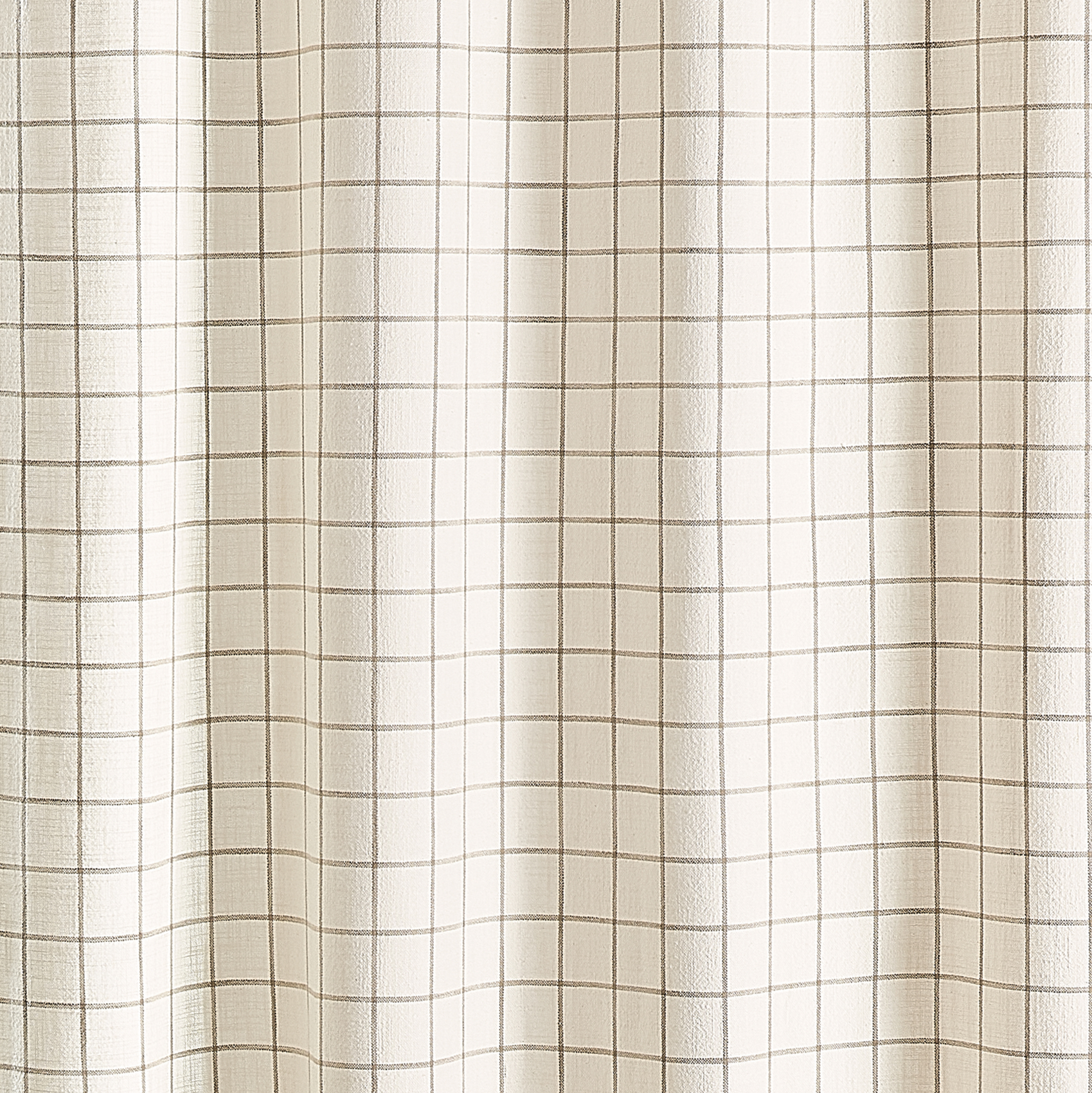 Rideau 100% coton à carreaux beige LOURMARIN — vue 3