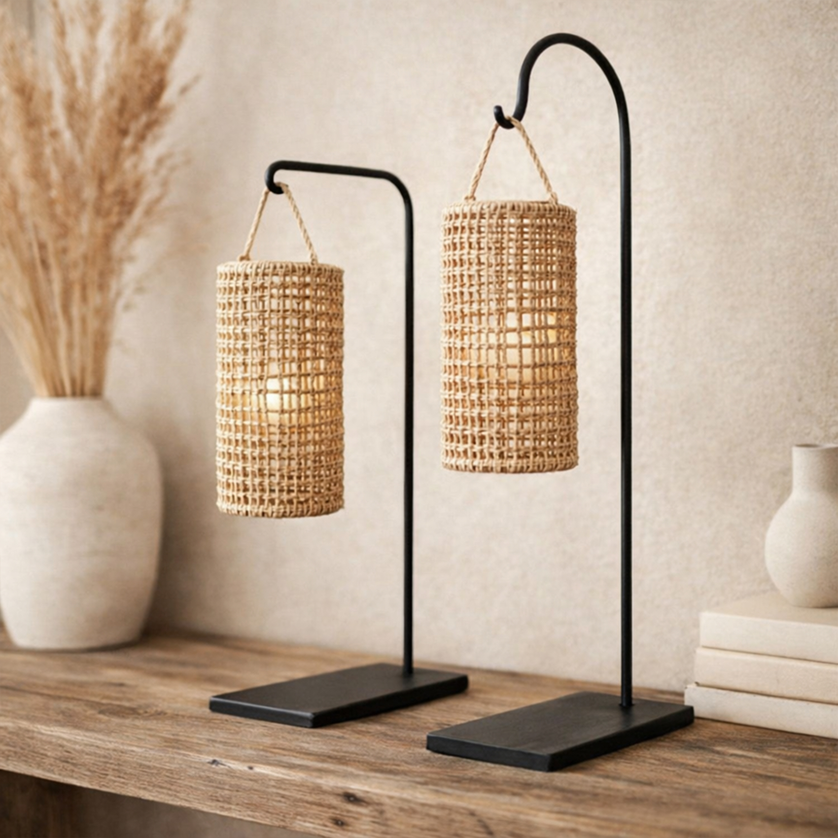 Support de lampe métal brut carré — vue 4