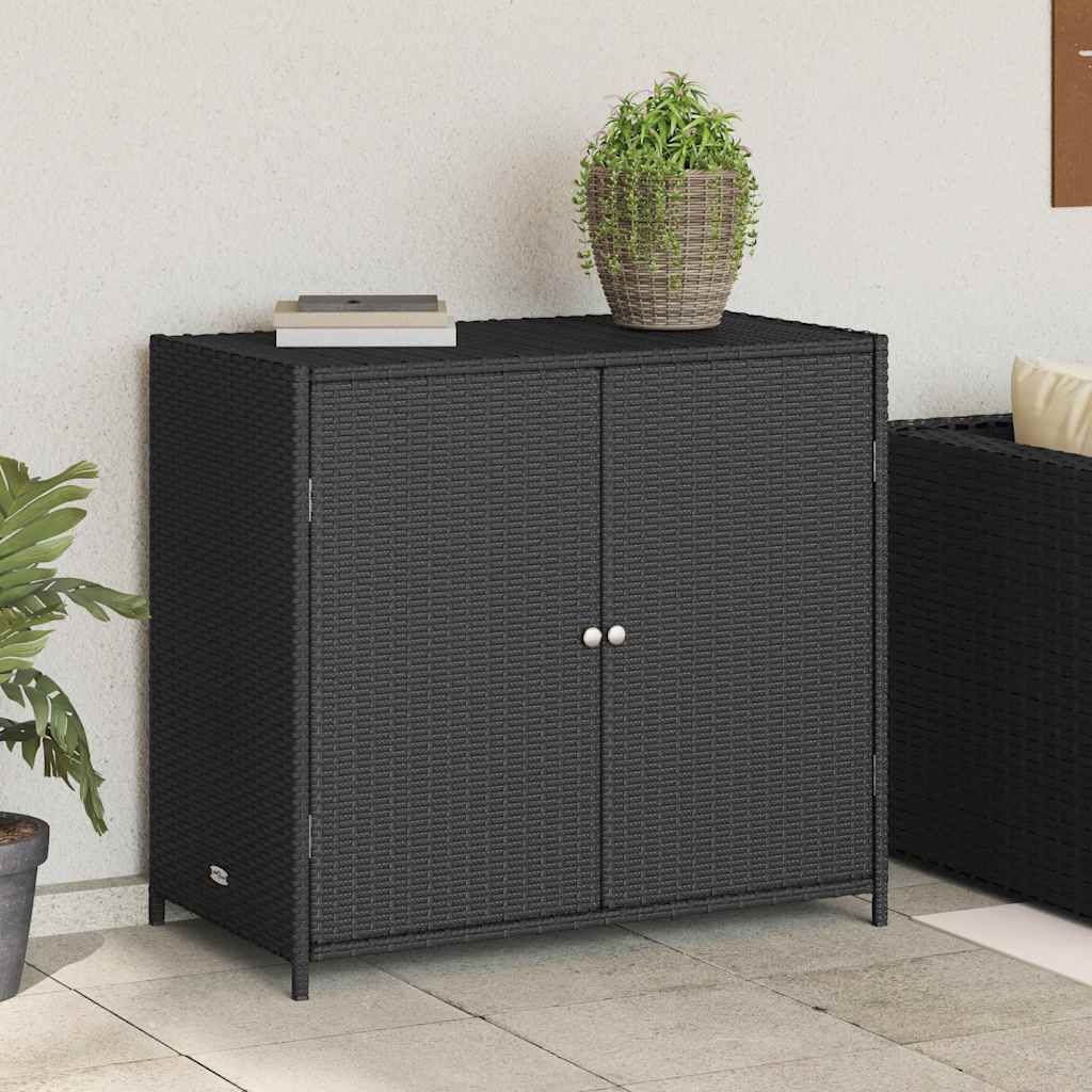 Armoire de jardin en résine tressée avec double porte — vue 6
