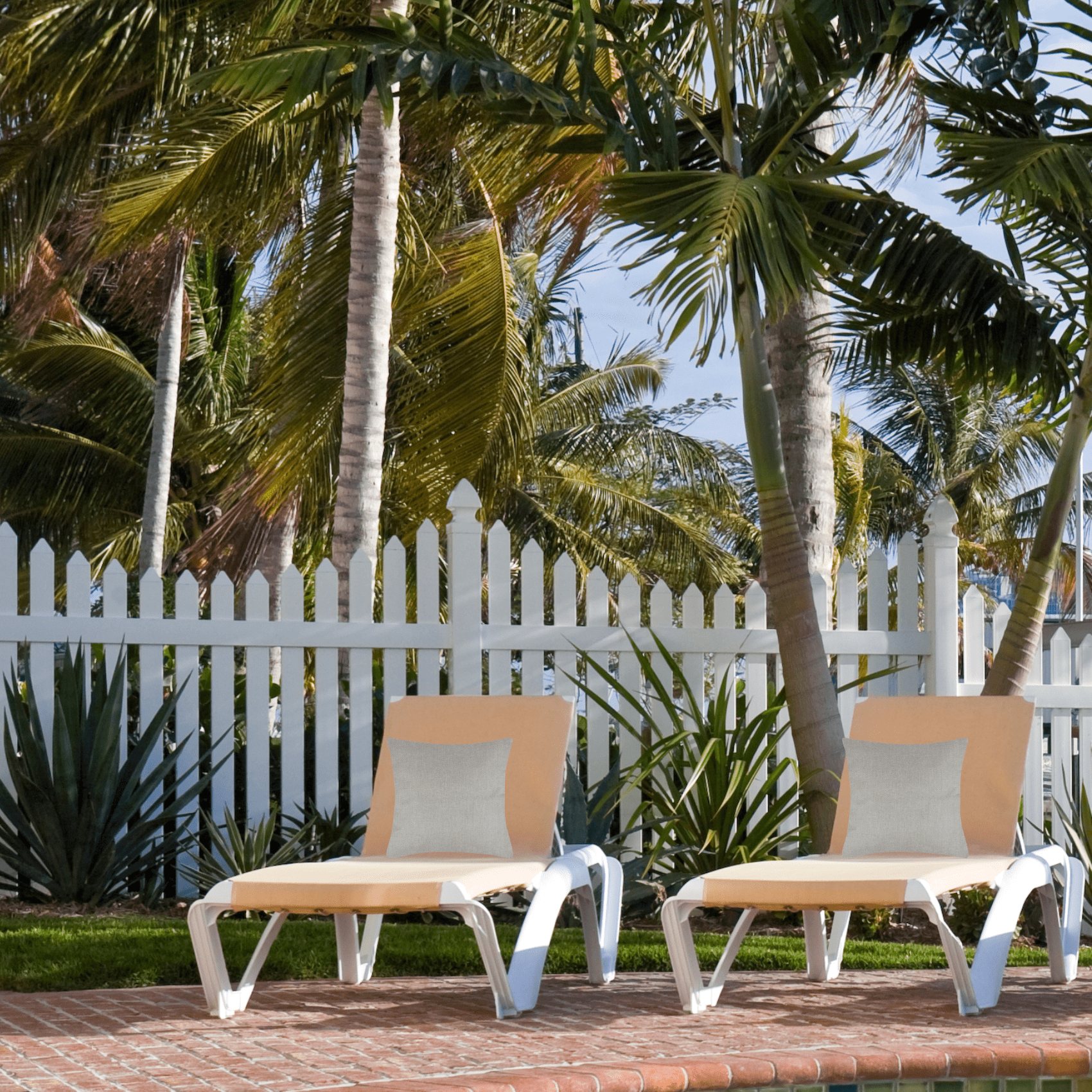 Coussin extérieur carré uni — vue 4