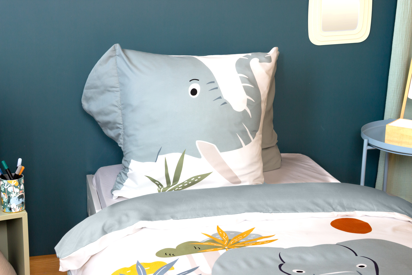 Parure de lit enfant 2 pièces éléphant housse + taie — vue 4