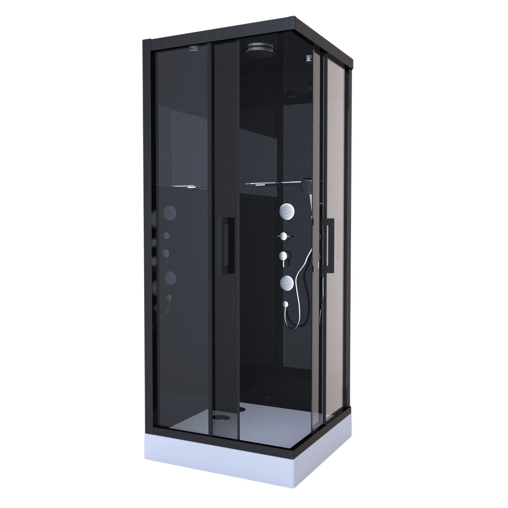 Cabine de Douche Black Mirror Carrée