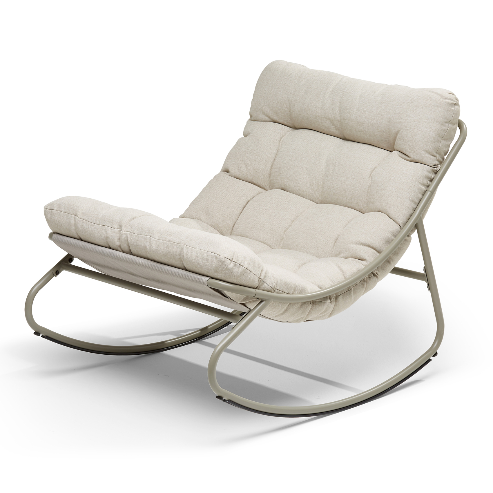 Fauteuil de jardin à bascule avec coussin