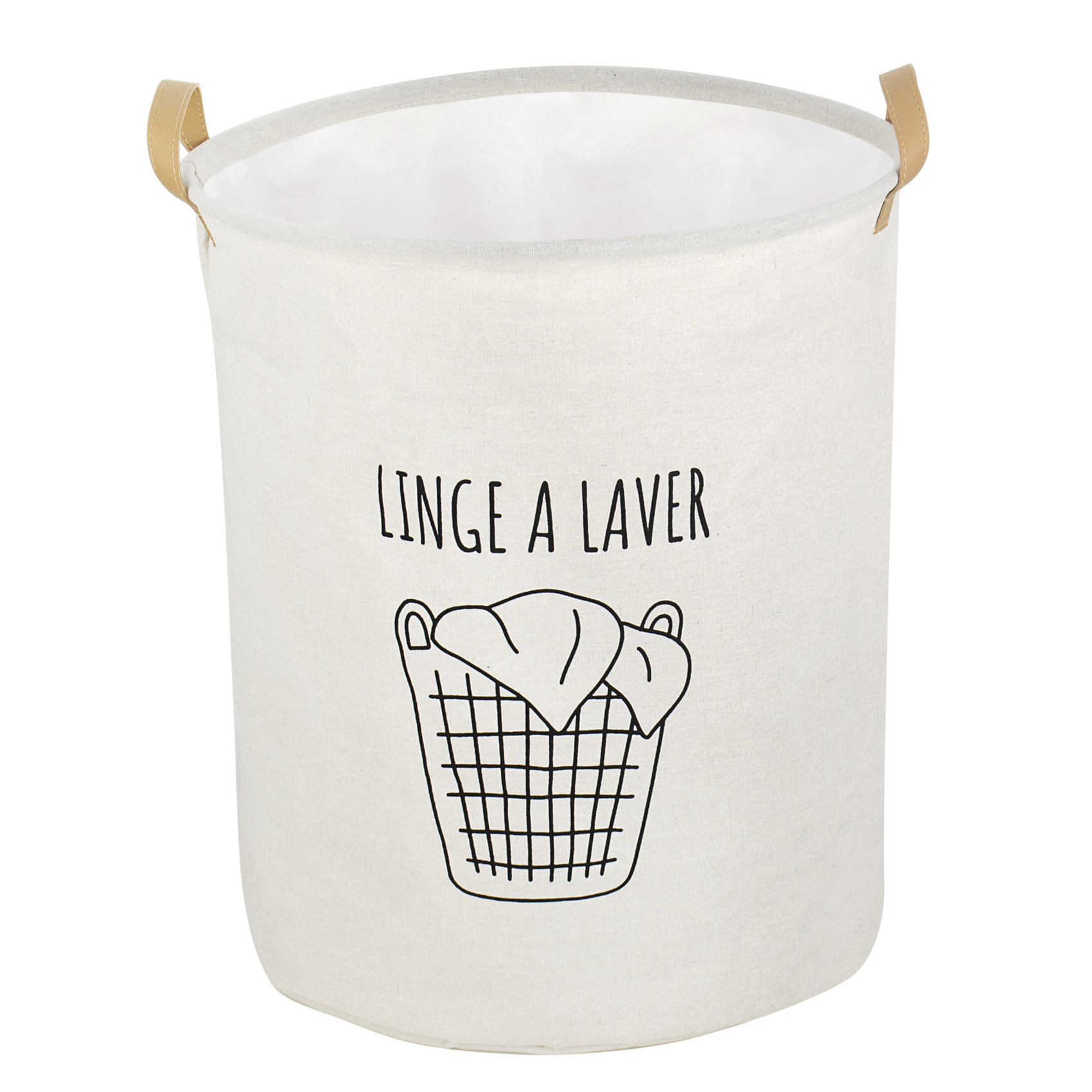Panière à linge avec anses