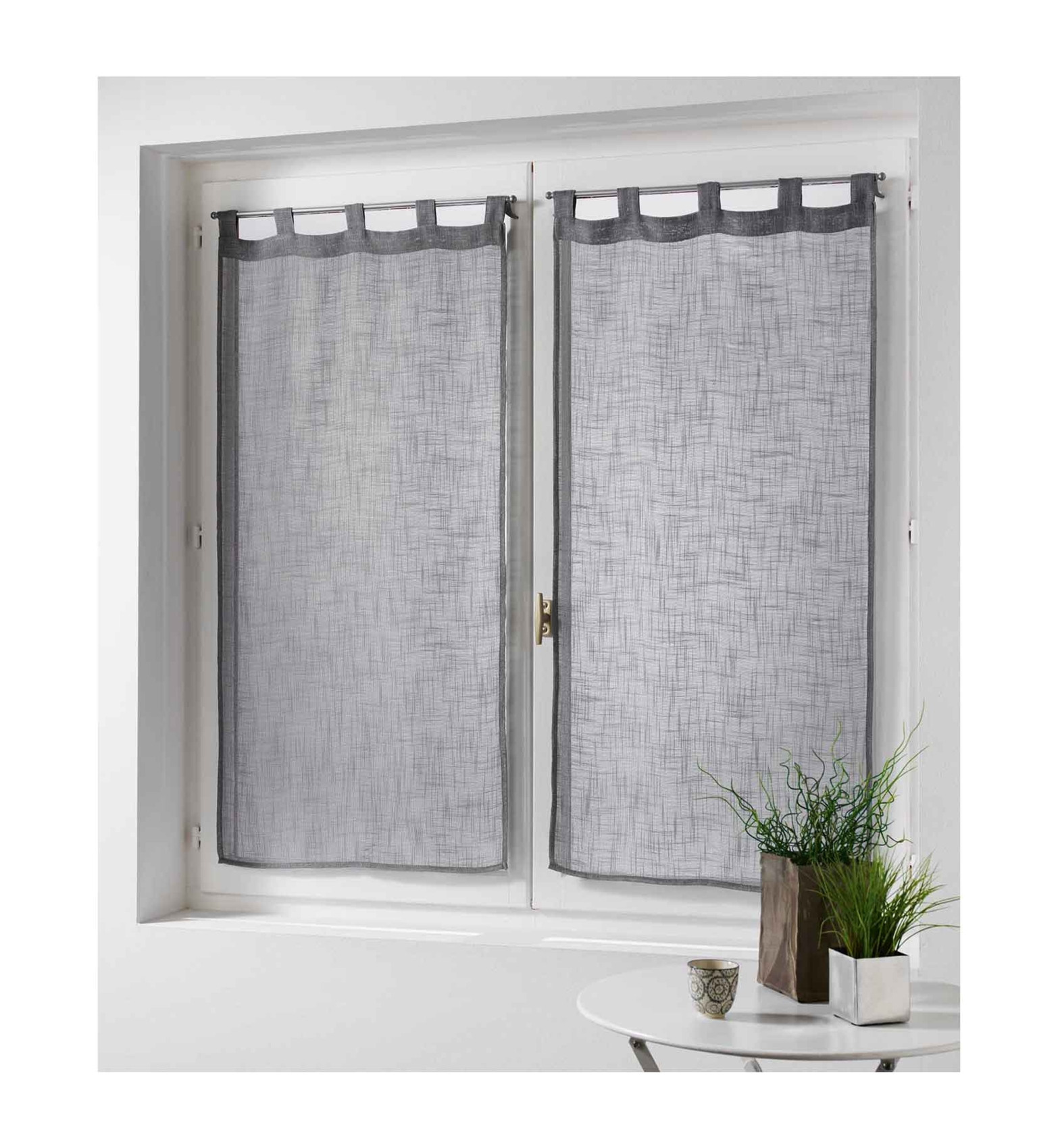 Paire de rideaux voilages effet lin — vue 4