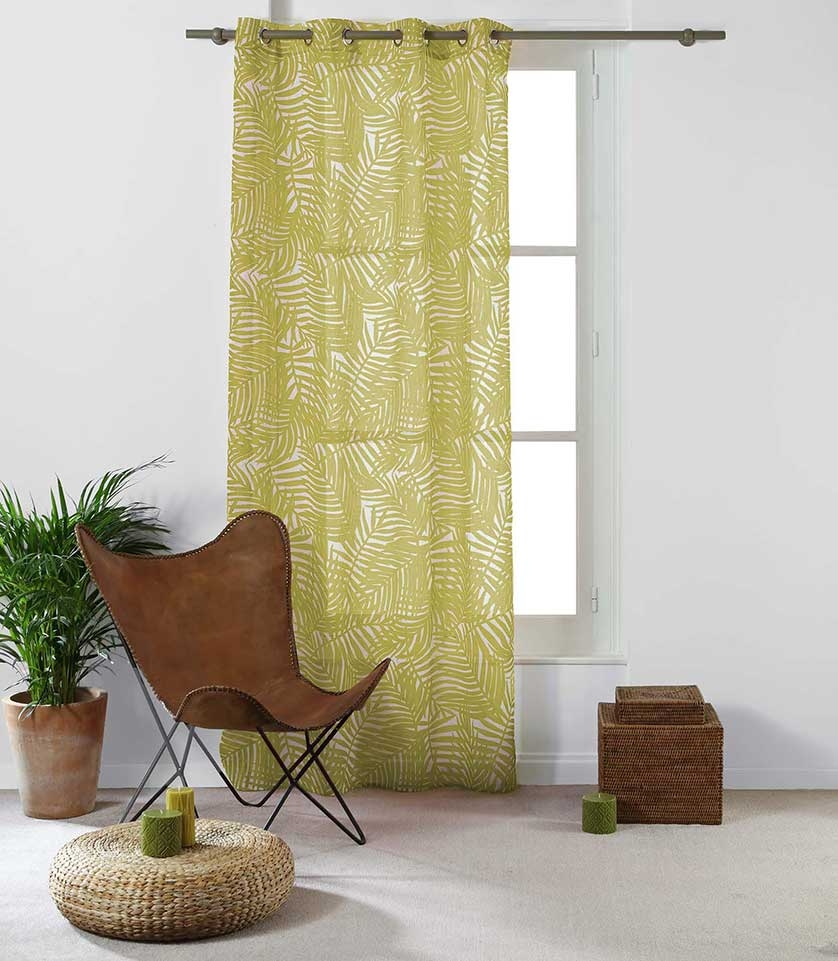 Voilage Imprimé Feuilles d'Eucalyptus