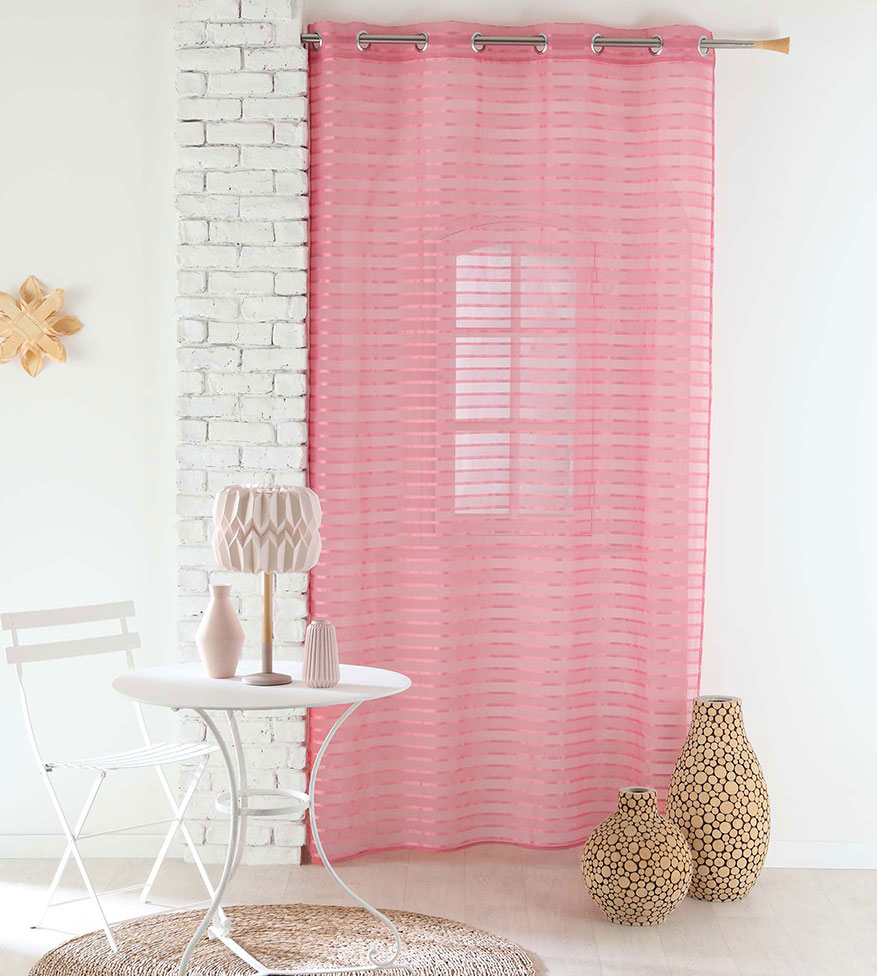 Voilage à Rayures Tons sur Tons