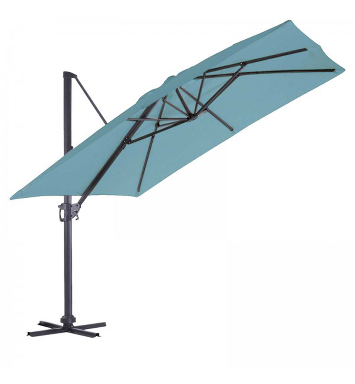 Parasol en Aluminium à Pied Déporté de 3 x 3 m — vue 4
