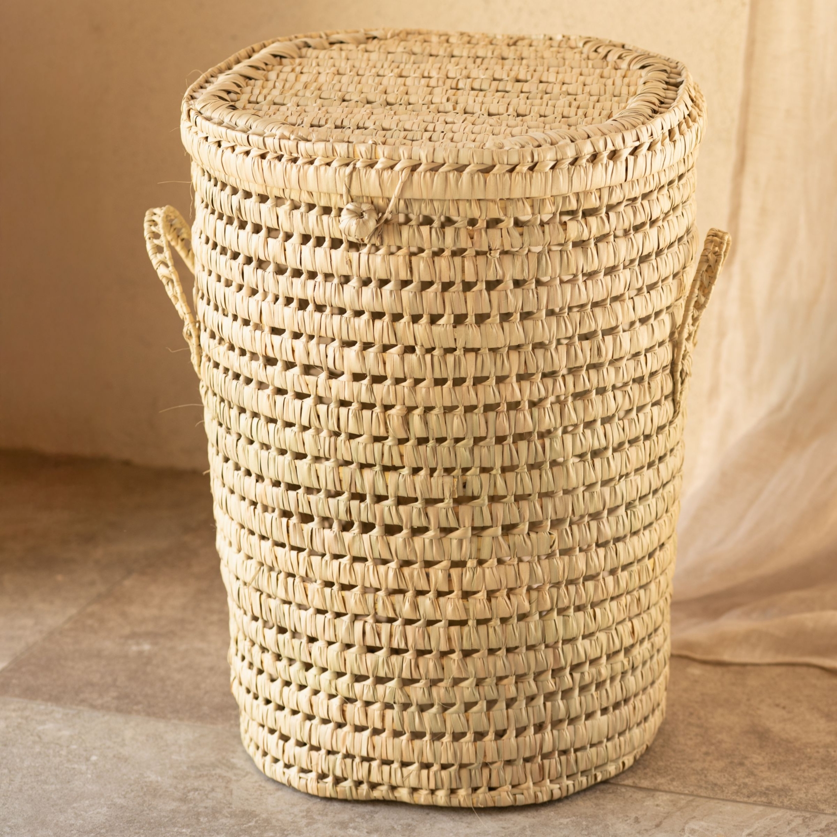Panière à linge ronde palmier — vue 4