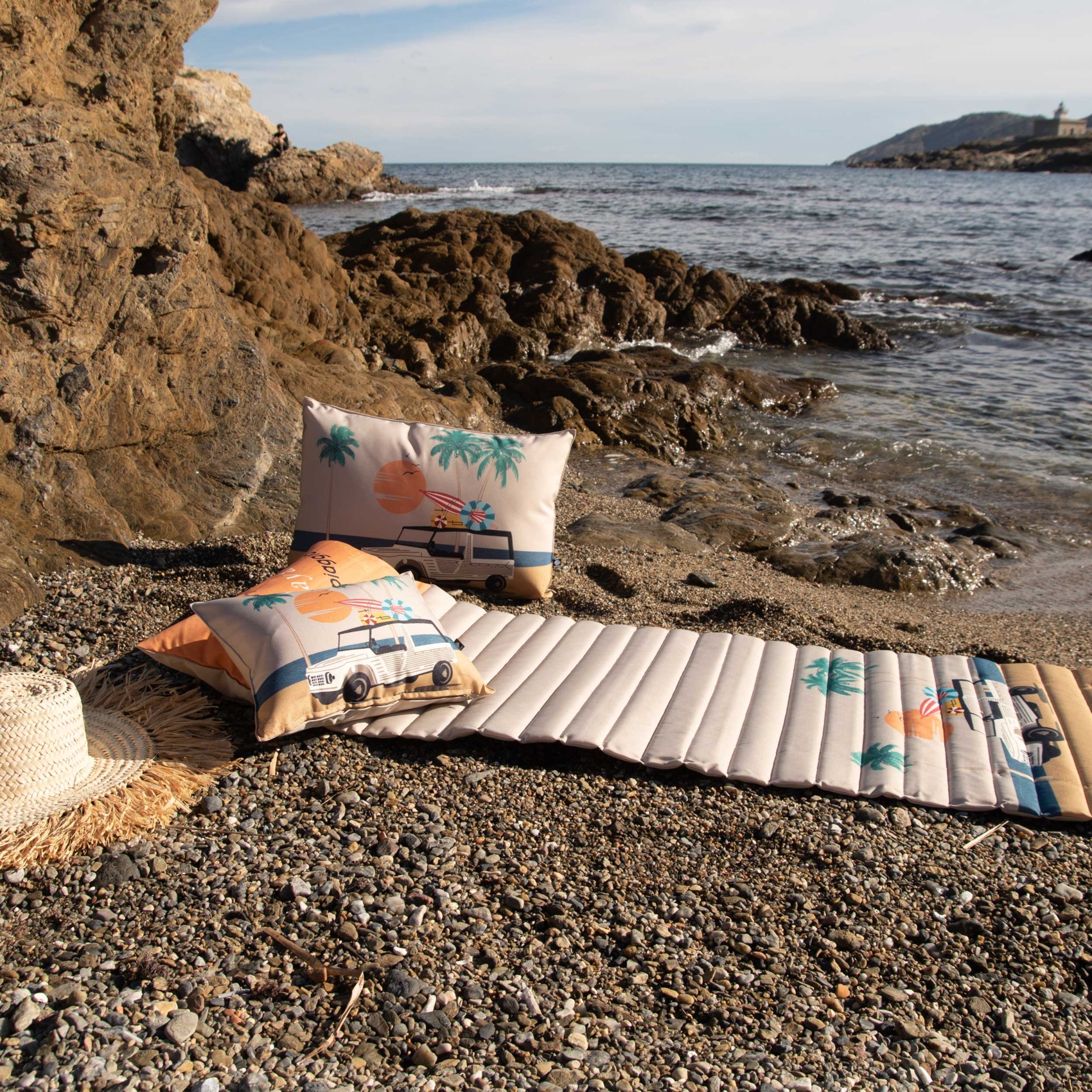 Coussin extérieur décoratif à motif estival — vue 3